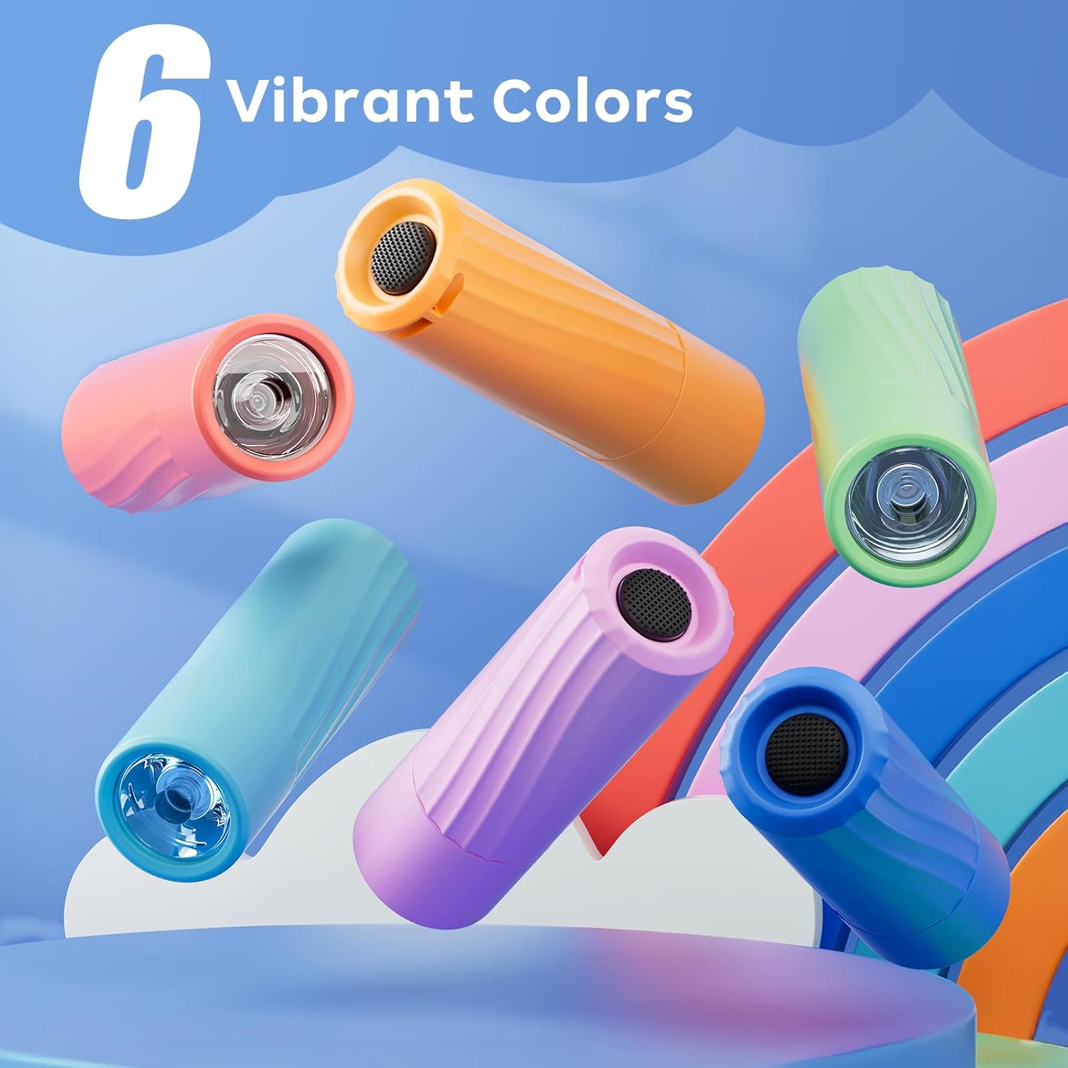 Thumbnail 4 de GEARLITE Mini LED Taschenlampe im 6er-Set für Kinder (IP65, 18× AAA Batterien, Lanyard)