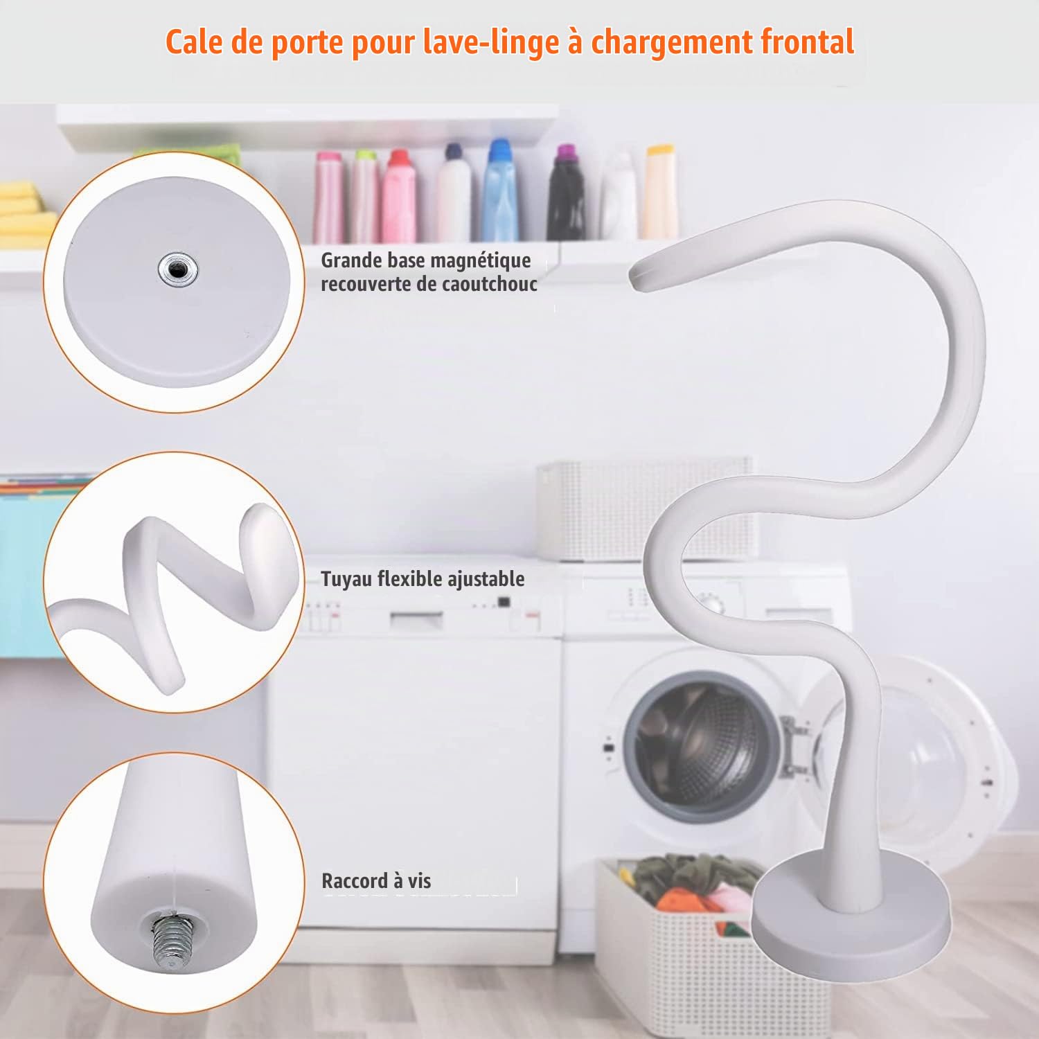 Detalle de Zerodis Zerodis6nwz2c1xbi231-12 magnetische deurhouder voor voorladers, wit