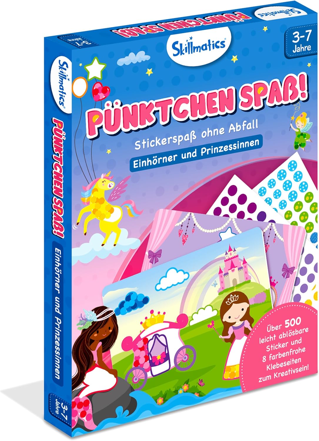 Thumbnail 6 de Skillmatics Bastelaktivität – Pünktchen spaß! Stickerkunst ohne Saubermachen, 8 Bilder voller Prinzessinnen & Einhörner