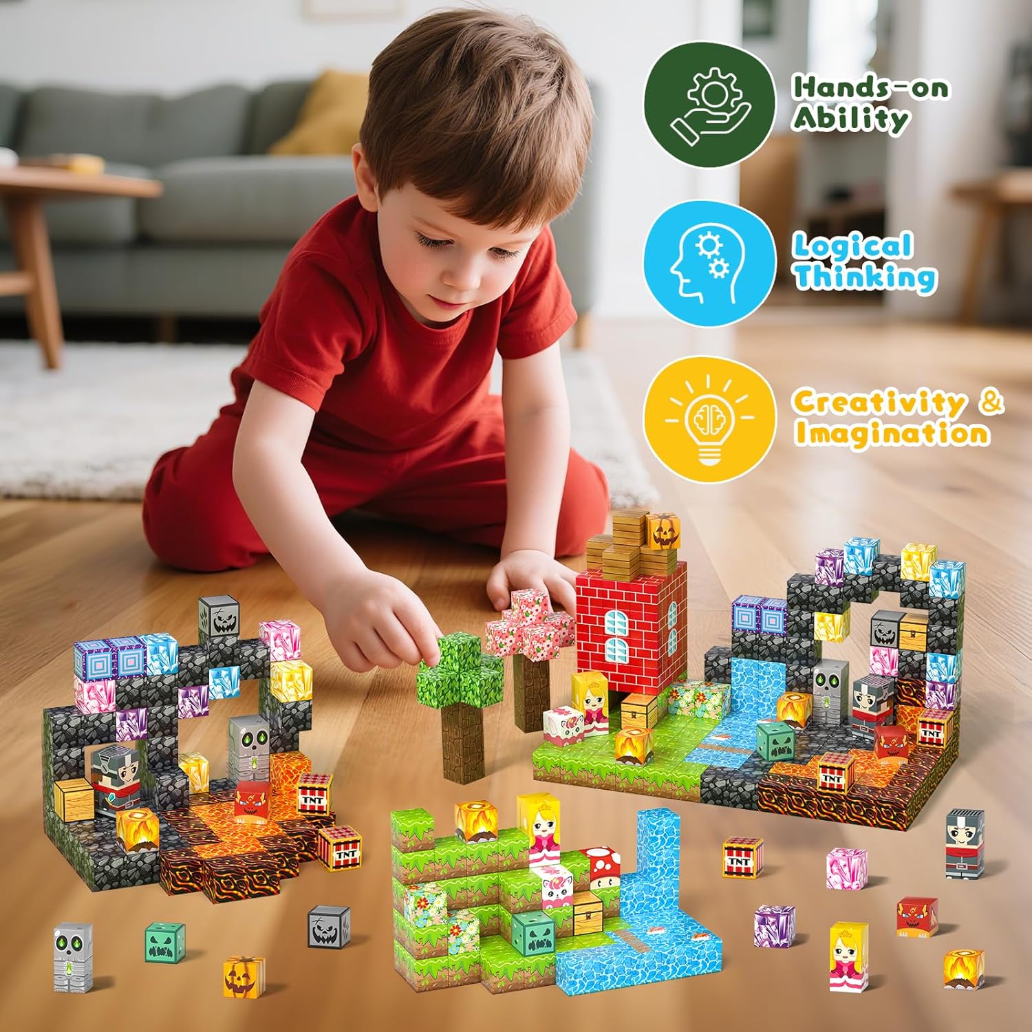 Thumbnail 4 de Magnetic Building Blocks 208PCS set
