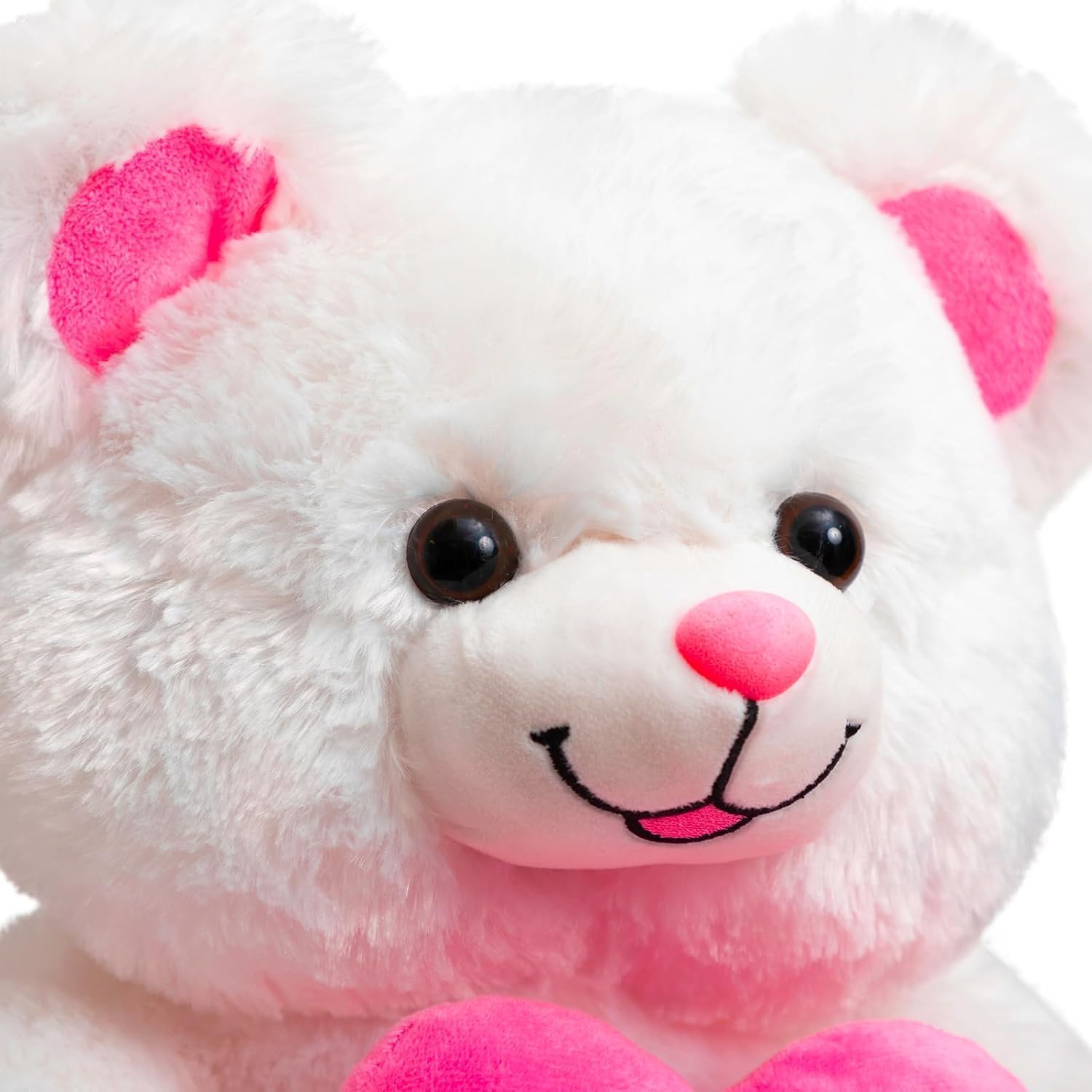 Detalle de BEJOY Teddy Bear with Pink Heart Plush – 13-inch Light-Up Love Message