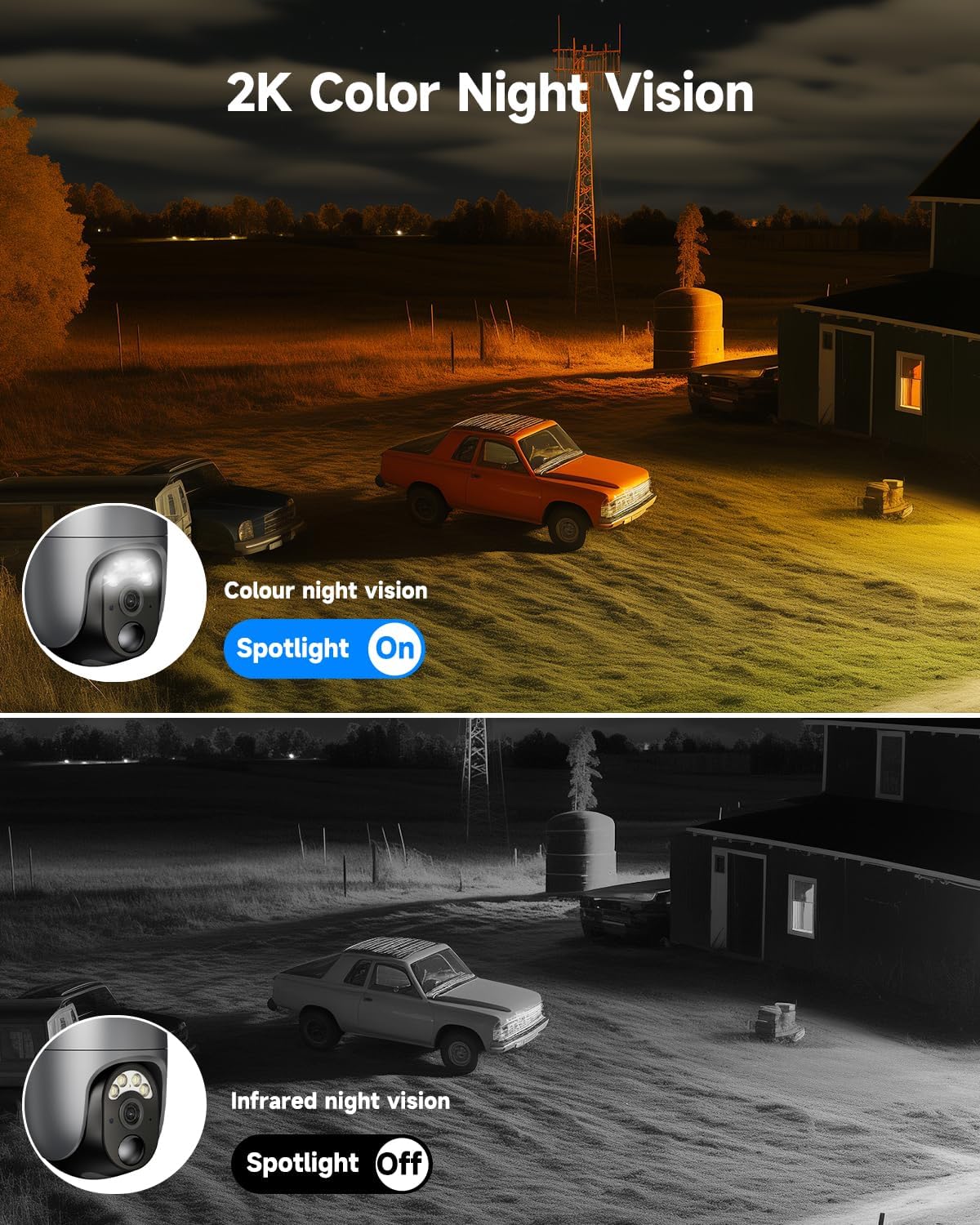 Thumbnail 5 de NUASI 4G LTE Outdoor Security Camera (2 Pack) – 2K Colour Night Vision, Solar, 360° PTZ