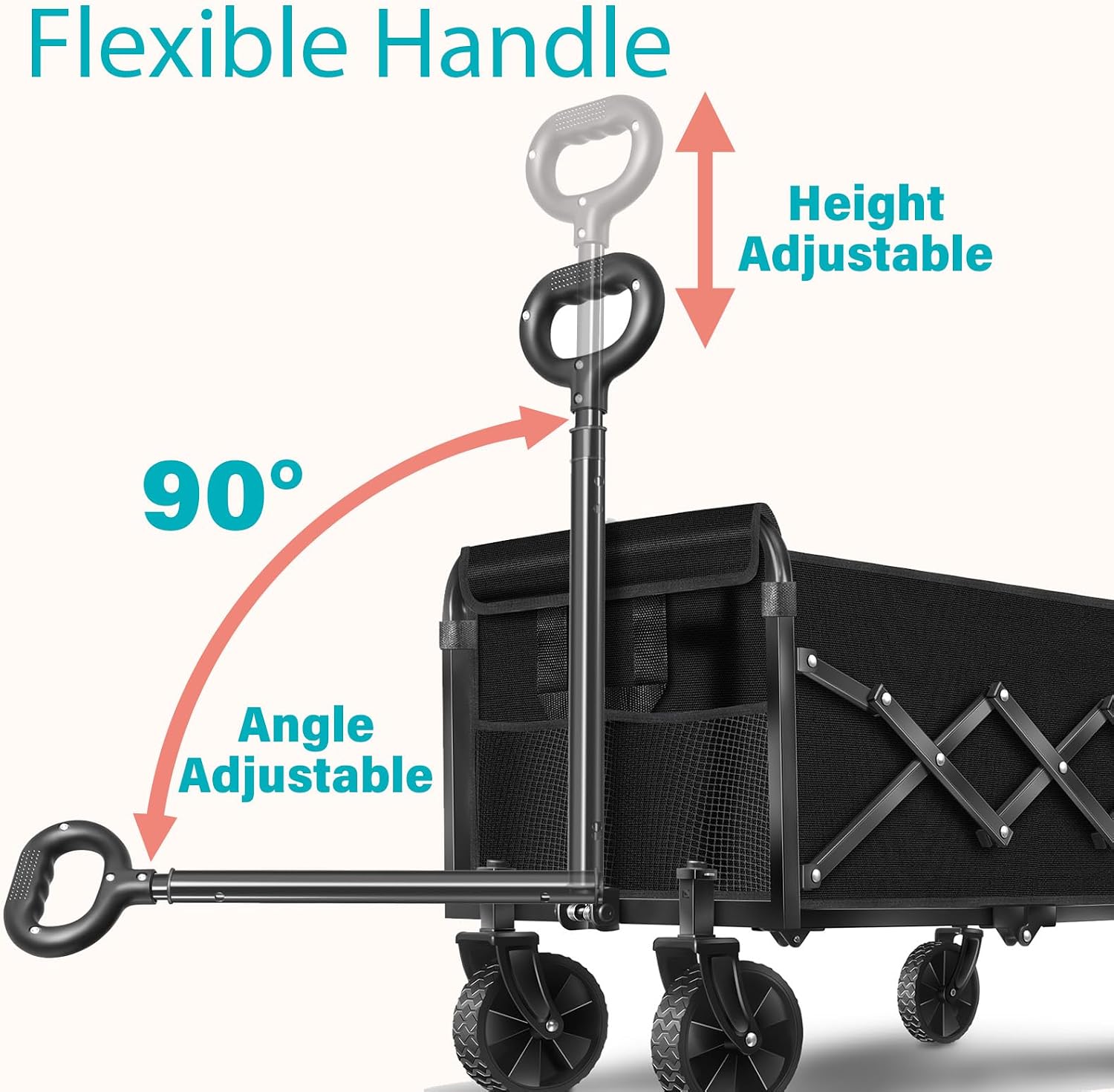 Detalle de Collapsible Wagon Cart with Steel Frame