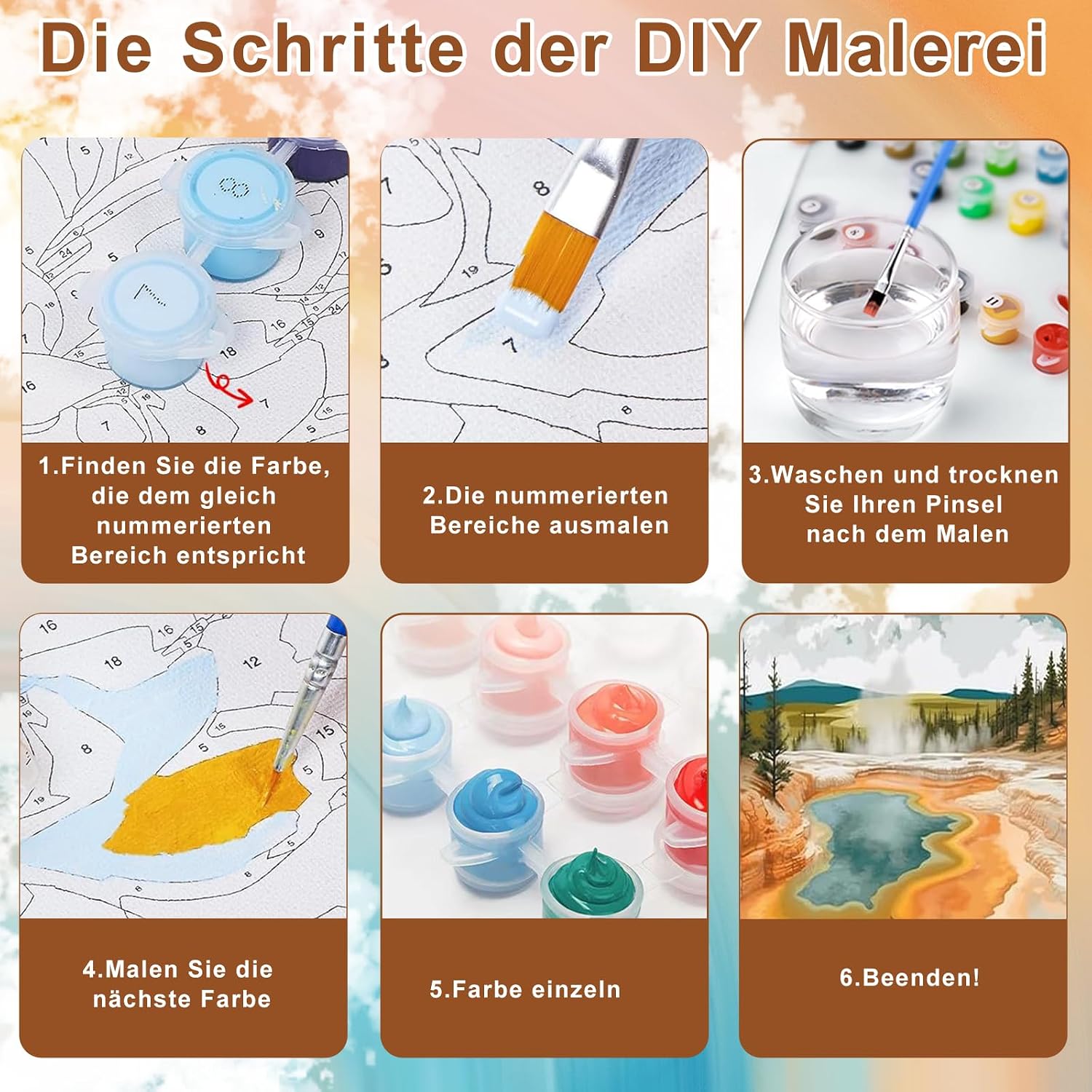 Detalle 2 de lxmydm Malen nach Zahlen Erwachsene 20x30 Set