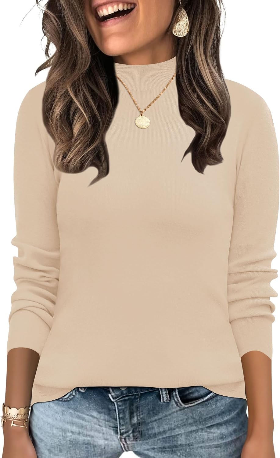 Thumbnail 6 de LOMON Mock Neck Sweater S-XL