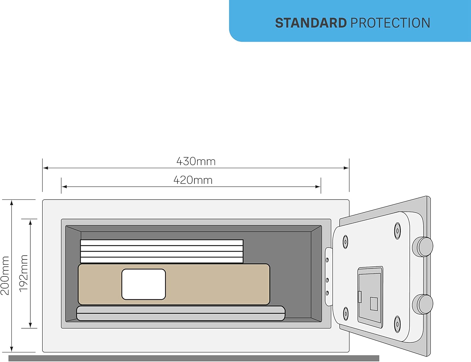 Thumbnail 2 de Yale Electronic Alarmed Safe Laptop – Standard Security (YLC/200/DB2)