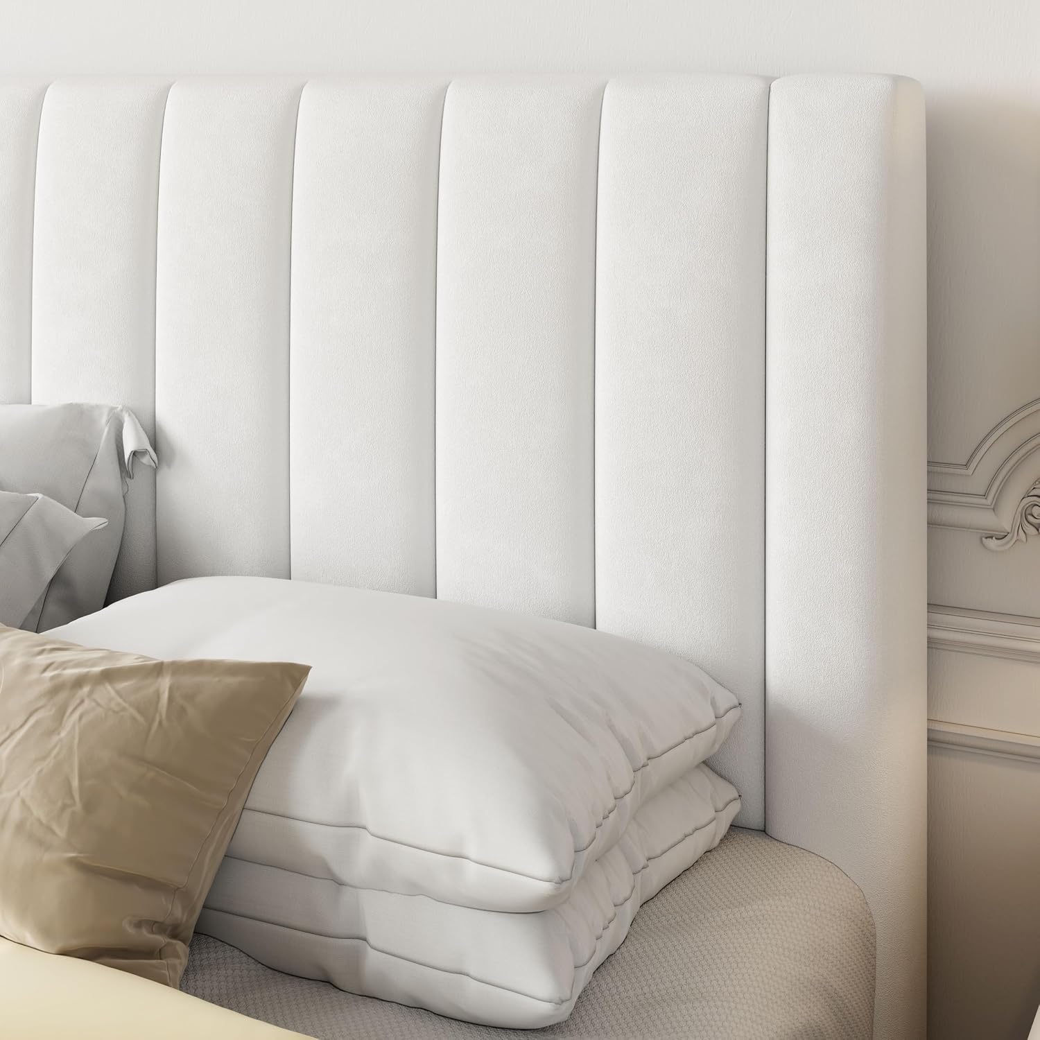 Detalle de Allewie Full Velvet Bed Frame