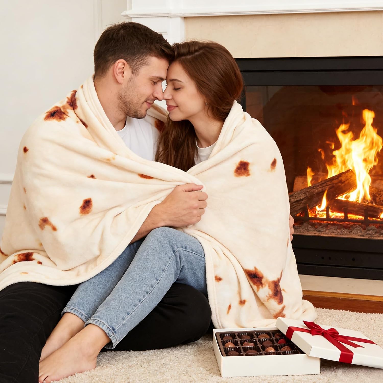 Detalle 2 de SeaRoomy Burritos Tortilla Throw Blanket 60 in