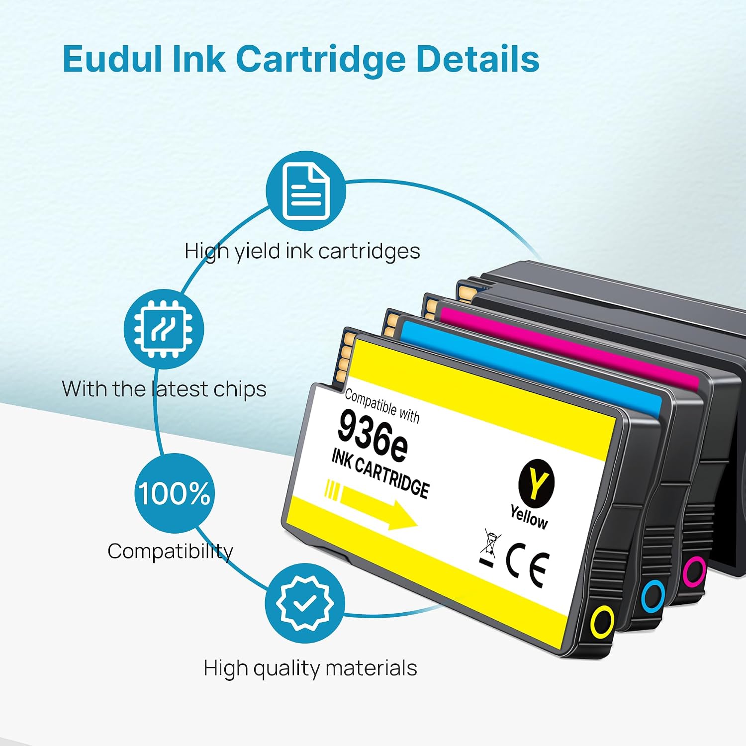 Detalle 2 de Eudul ink cartridges 4-pack