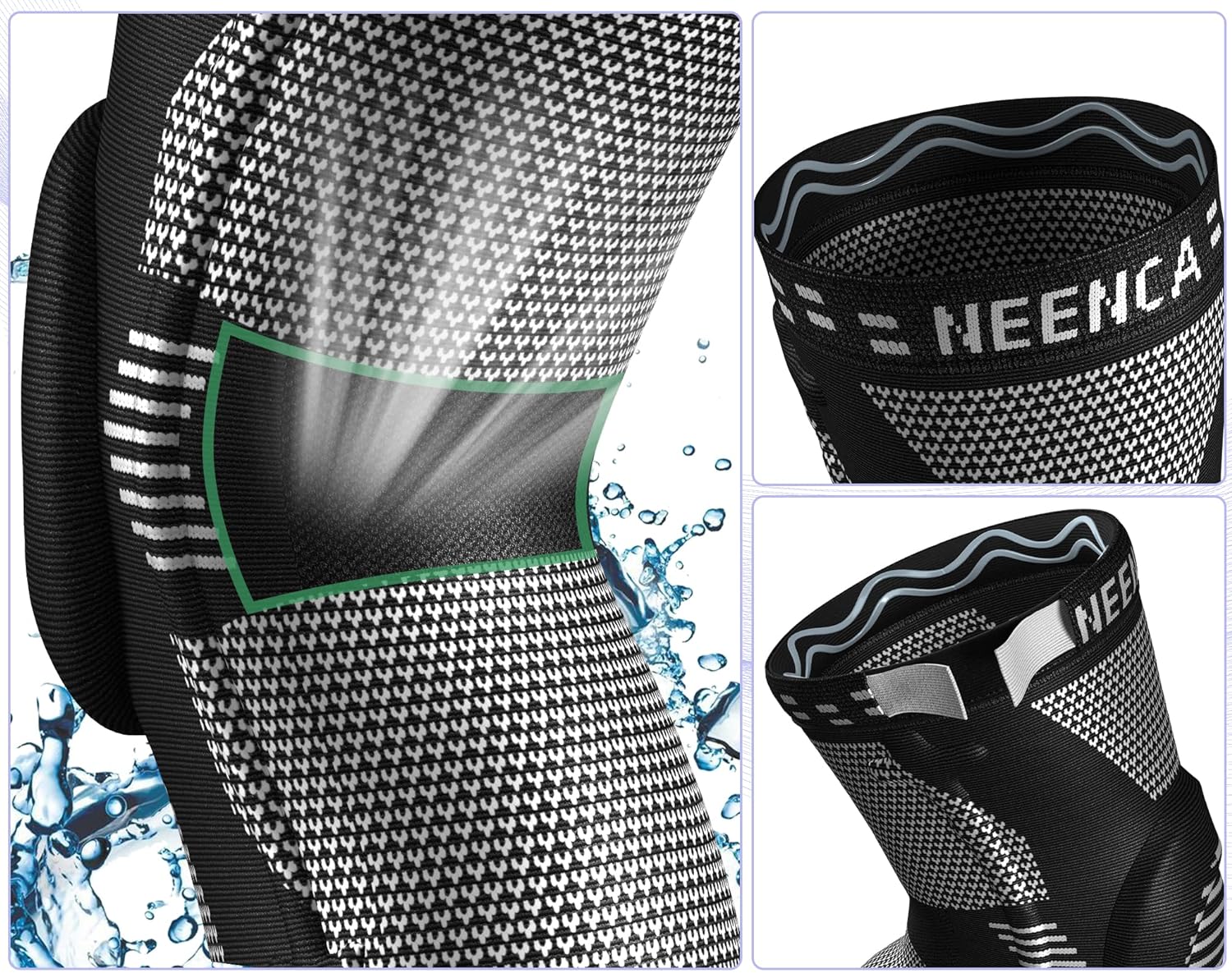 Thumbnail 4 de NEENCA Knee Brace with Patella Gel Pad and Side Stabilizers – Medical-Grade Knee Support for Running and Injury Recovery