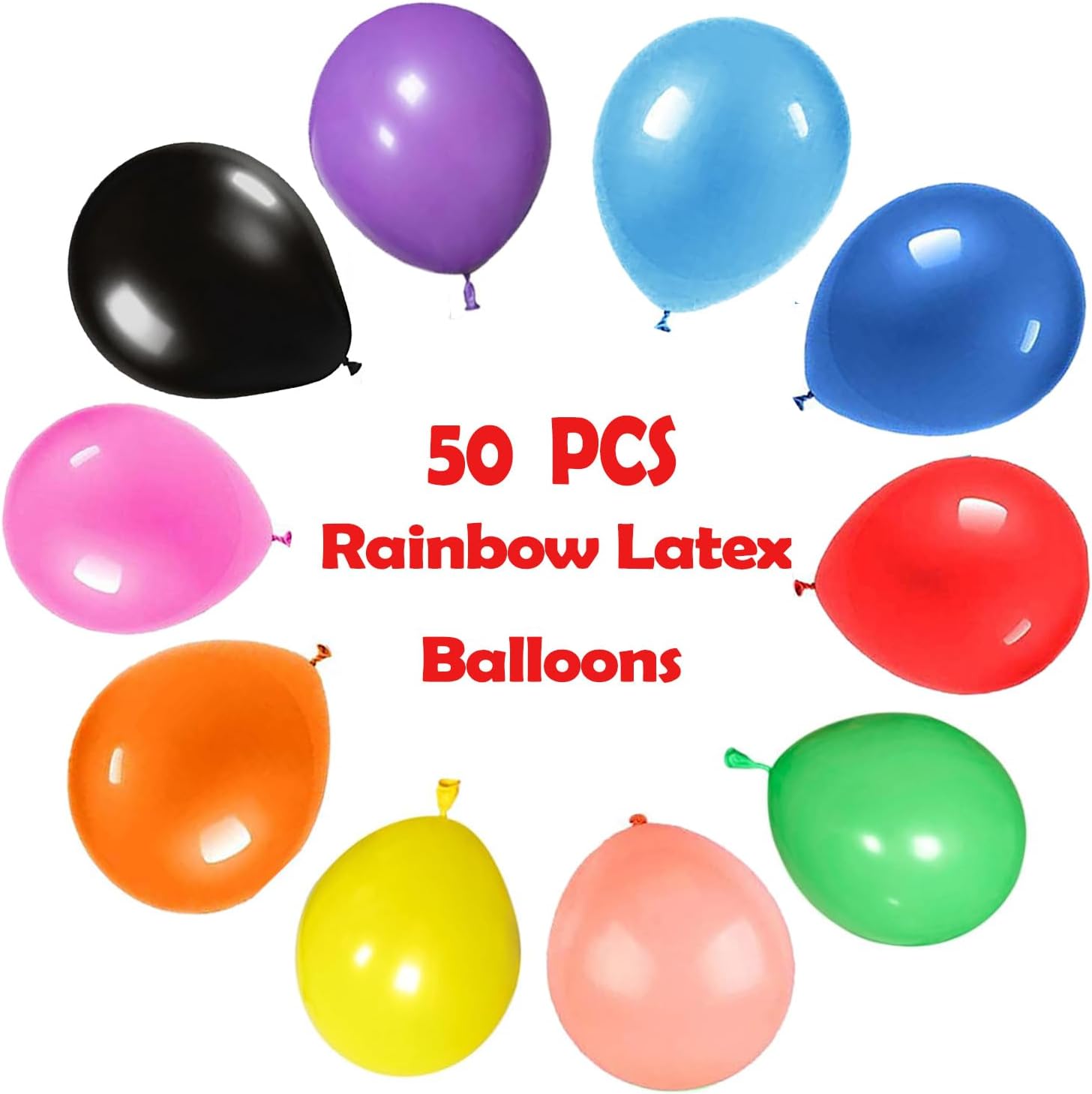Thumbnail 1 de Tomario Rainbow Balloons 50pcs helium balloon 🎈