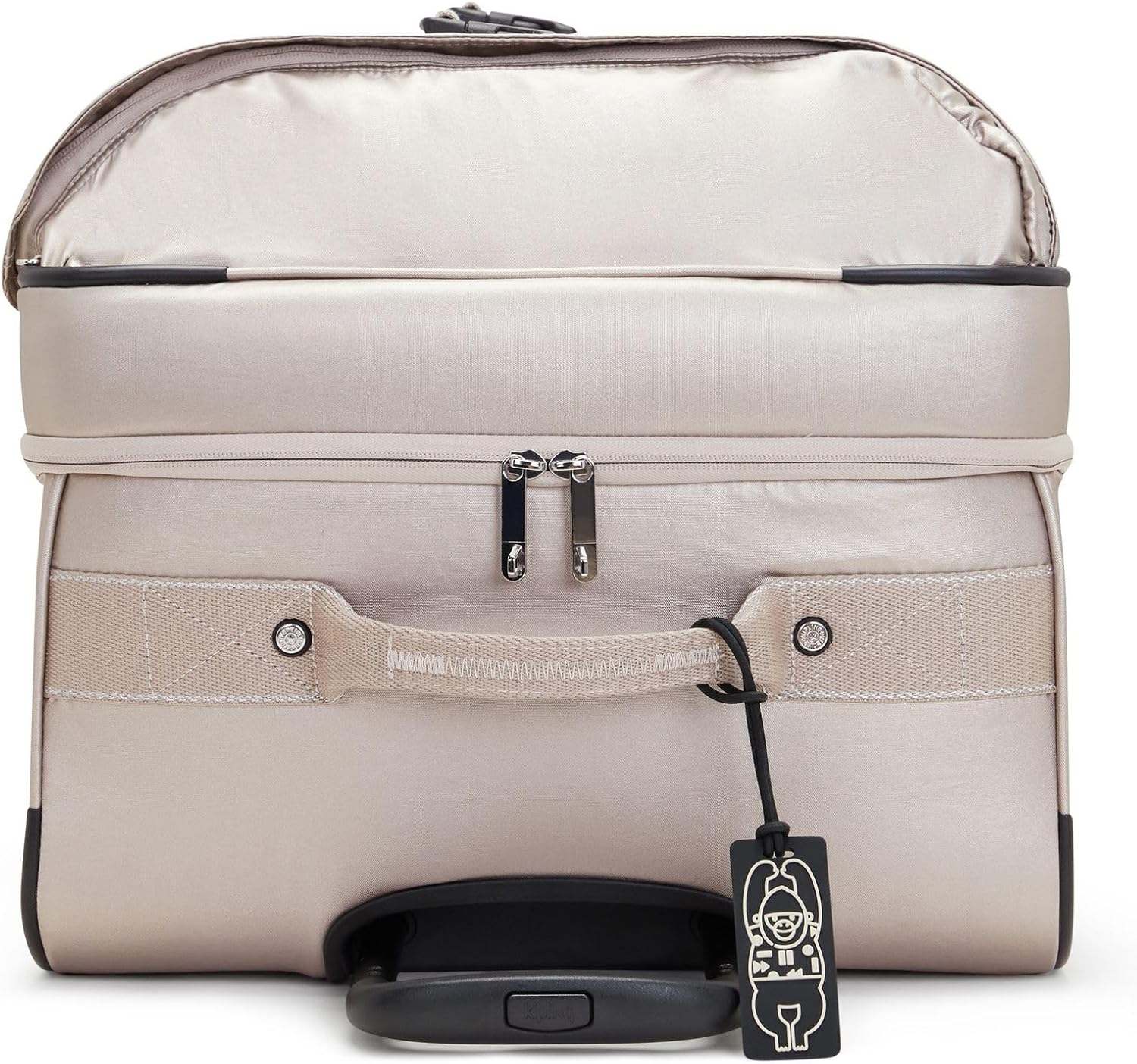 Detalle de Kipling SPONTANEOUS L Großes Rollgepäck, hochkant, Metallic Glow Silber