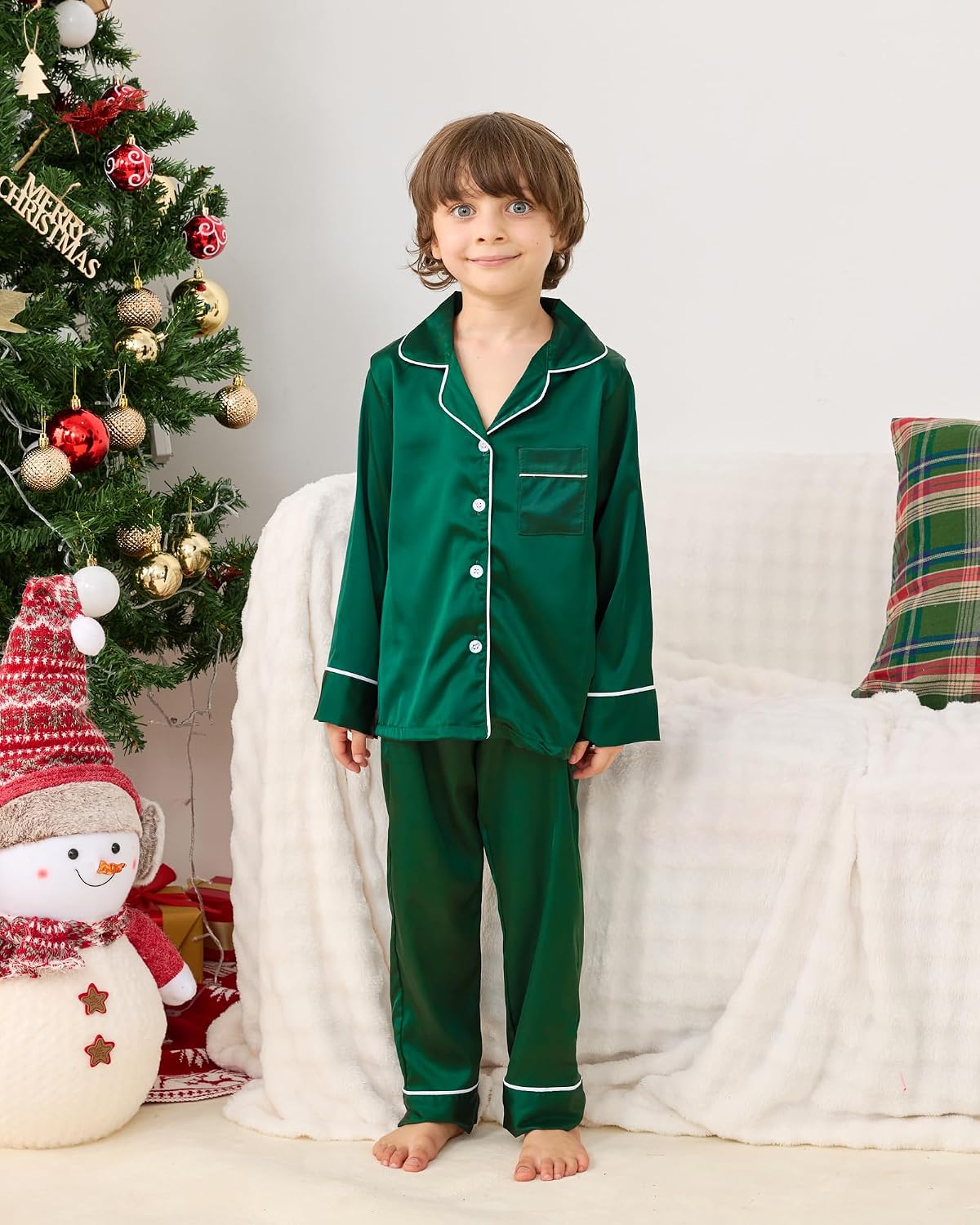 Thumbnail 6 de LYSTAO Matching Christmas Pajama Set, Satin