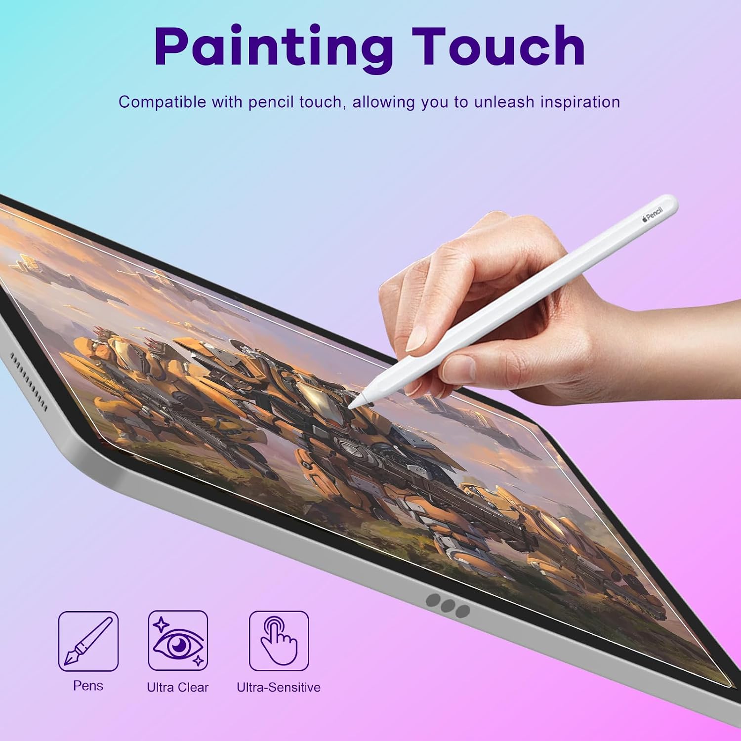 Detalle de Cimemi Screen Protector for Lenovo Tab Plus 11.5" (2025) – 2 Pack, 9H Tempered Glass