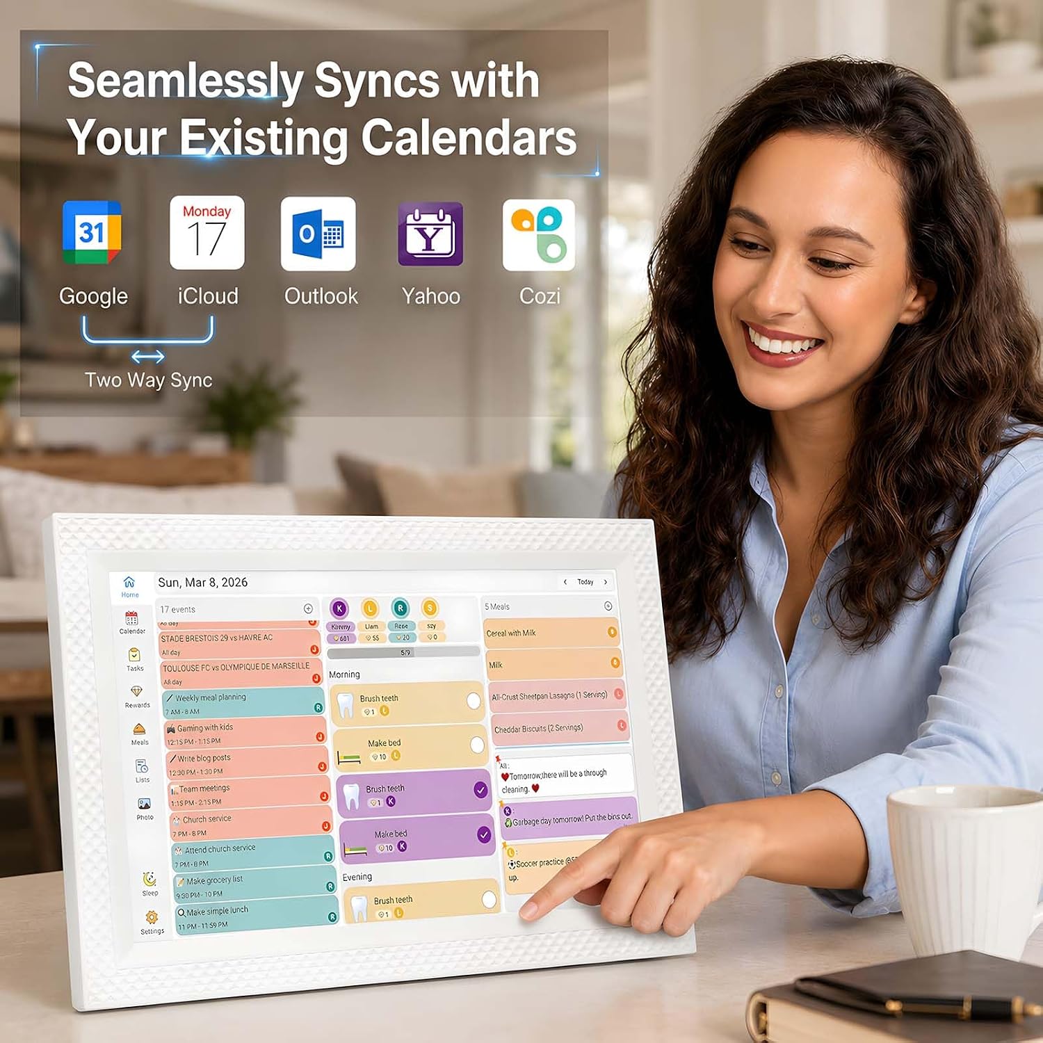 Detalle de FORC Digital Family Calendar, 10.1-inch