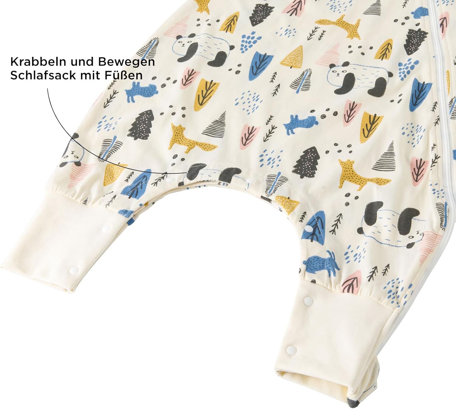 Thumbnail 3 de Duomiaomiao Sleeping Bag with Legs – 100% Cotton 0.5 Tog Summer Baby Sleep Sack (2–3 Years) with Feet