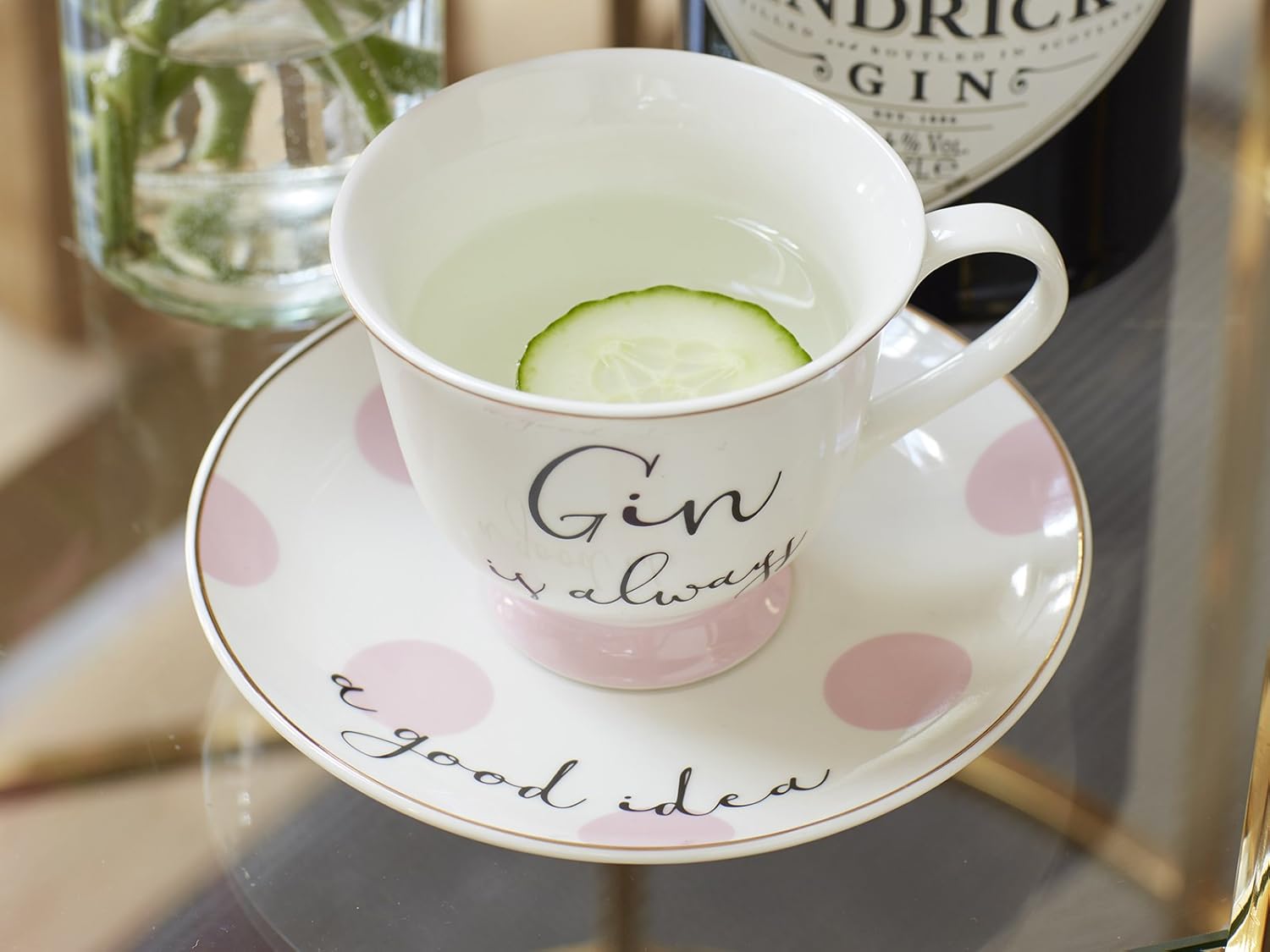 Thumbnail 1 de Creative Tops 5213684 Gin and Tonic Cup & Saucer set (Ava & i) in gift box