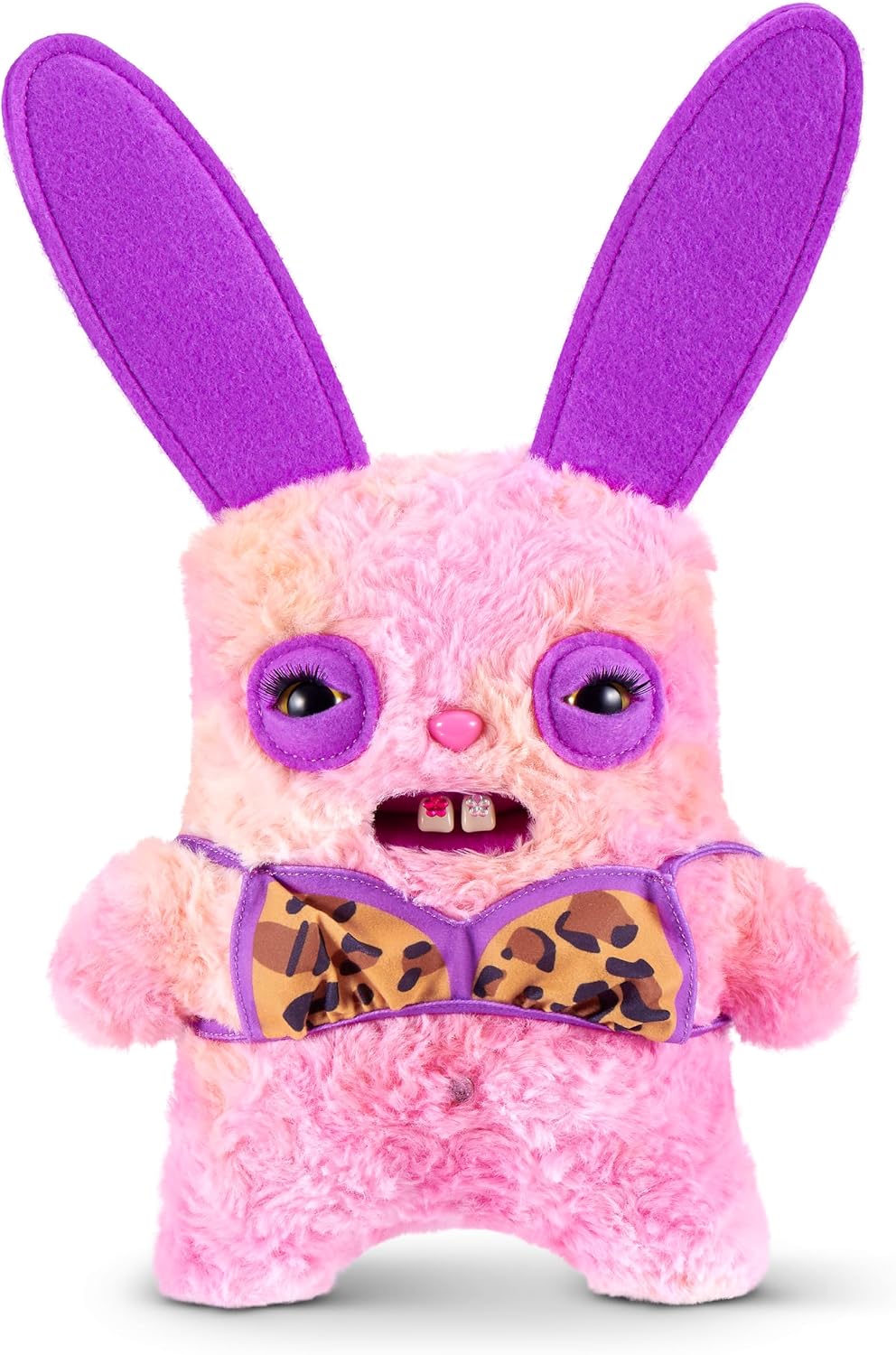 Detalle de Fuggler 157115B Rabid Rabbit pluchen speelgoedfiguur, 9 inch, neonroze