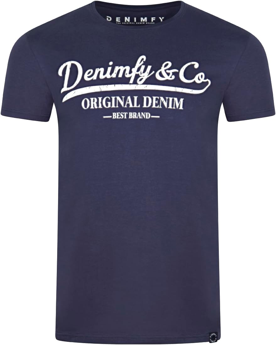 Detalle 2 de DENIMFY 4er-Pack Herren-T-Shirts Regular Fit aus Baumwolle (Rundhals, Kurzarm) – DFNuri