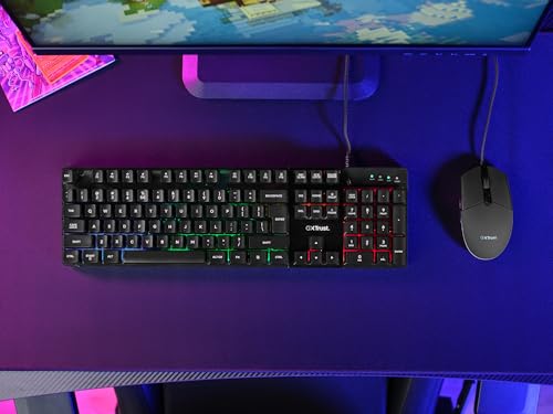 Detalle de GXTrust 838 Azor: Pack teclado gaming y ratón con cable para PC, Windows y Mac