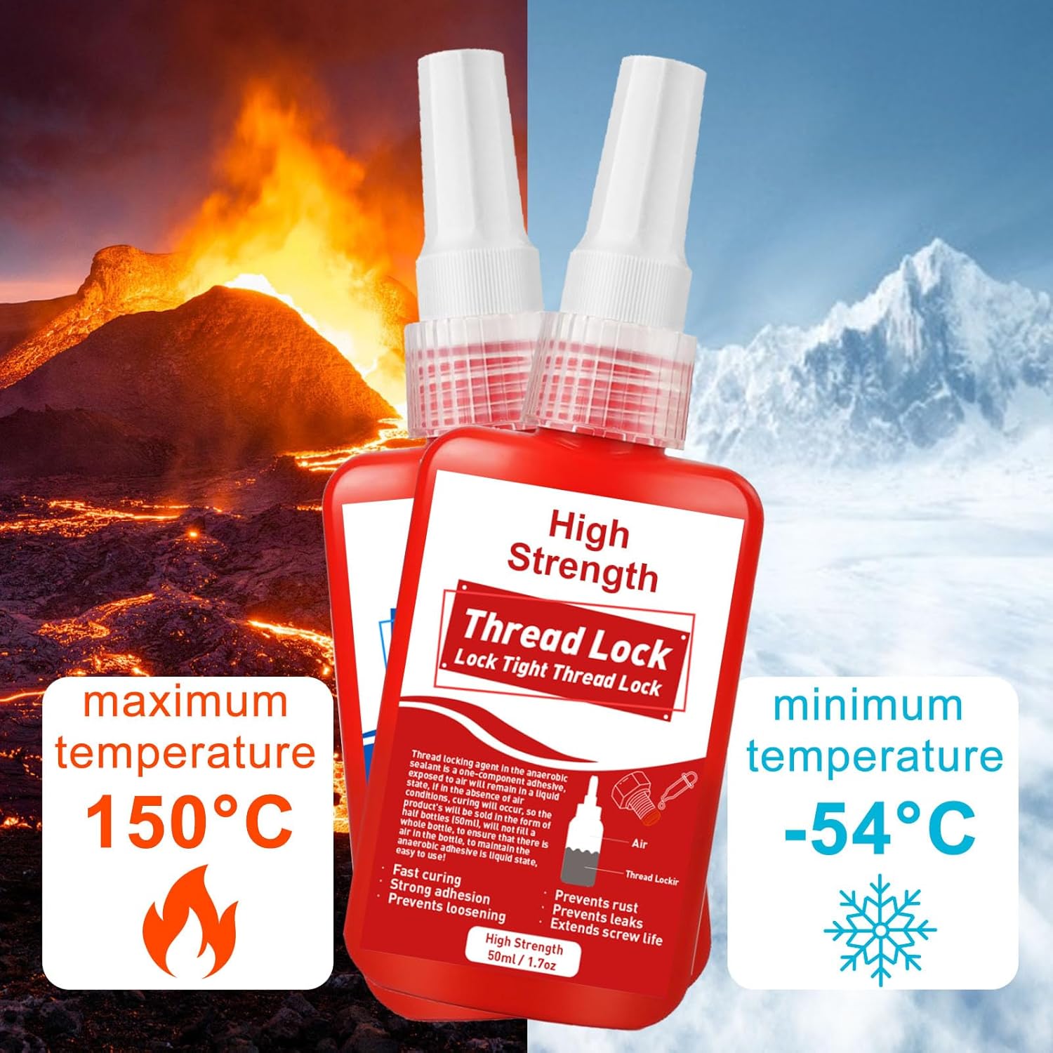 Thumbnail 6 de EIGTWEN frein filet en 2 x 50 ml : anti-desserrage et anti-corrosion pour écrous et vis