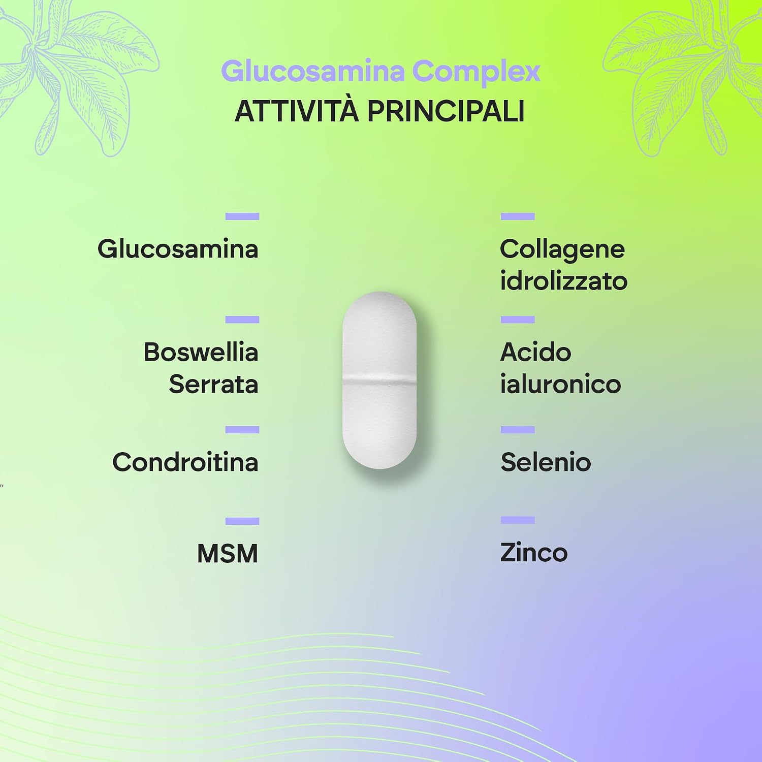 Thumbnail 2 de Glucosamina Complex Nutralie: Glucosamina Condroitina MSM con collagene, acido ialuronico e minerali – 120 compresse