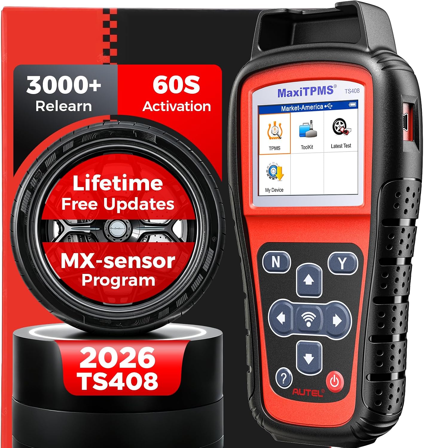 Detalle de Autel MaxiTPMS TS408 TPMS Programming Tool with MX-Sensor Support and Relearn