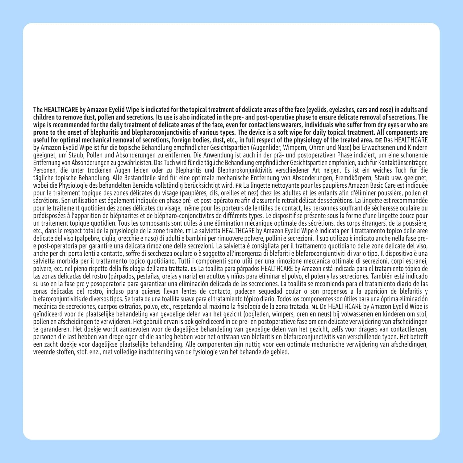 Thumbnail 6 de Healthcare by Amazon Augenlid-Reinigungstücher – 60 Stück, ohne Duftstoffe
