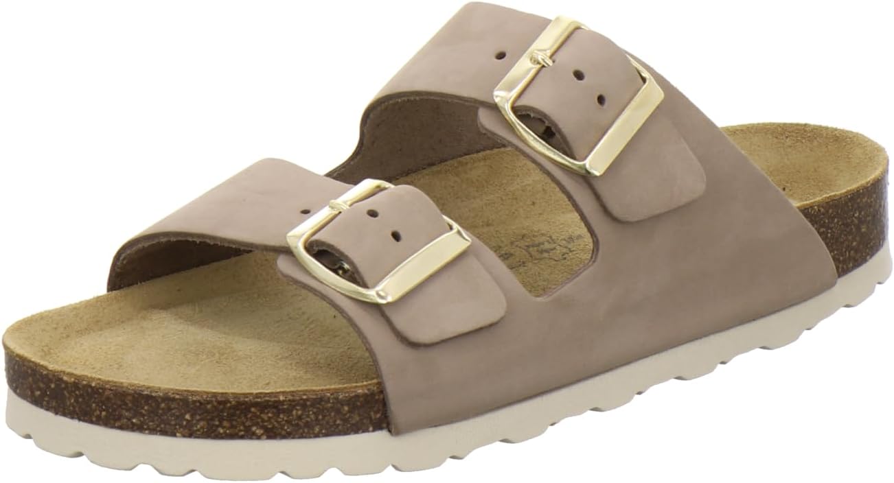 Detalle de AFS-Schuhe 2100 Damen-Pantoletten aus echtem Leder – Made in Germany
