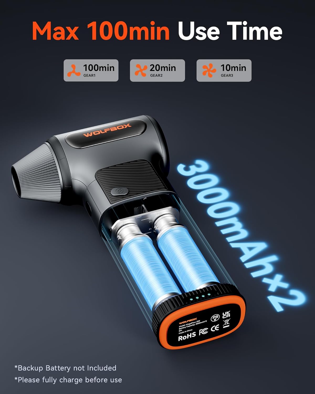 Thumbnail 3 de WOLFBOX MF200 Air Blower with Removable Battery