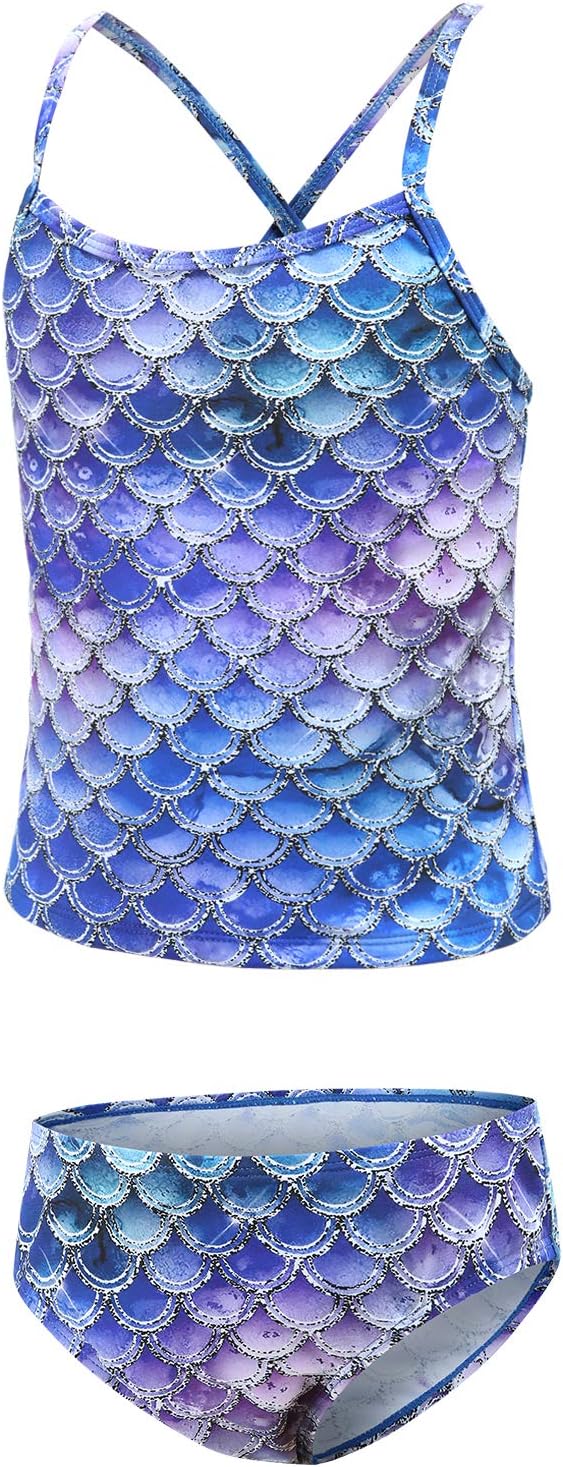 Detalle de Girls 2 Piece Tankini Swimwear for 5–16 Years – Hawaiian Style Two-Piece Swimsuit