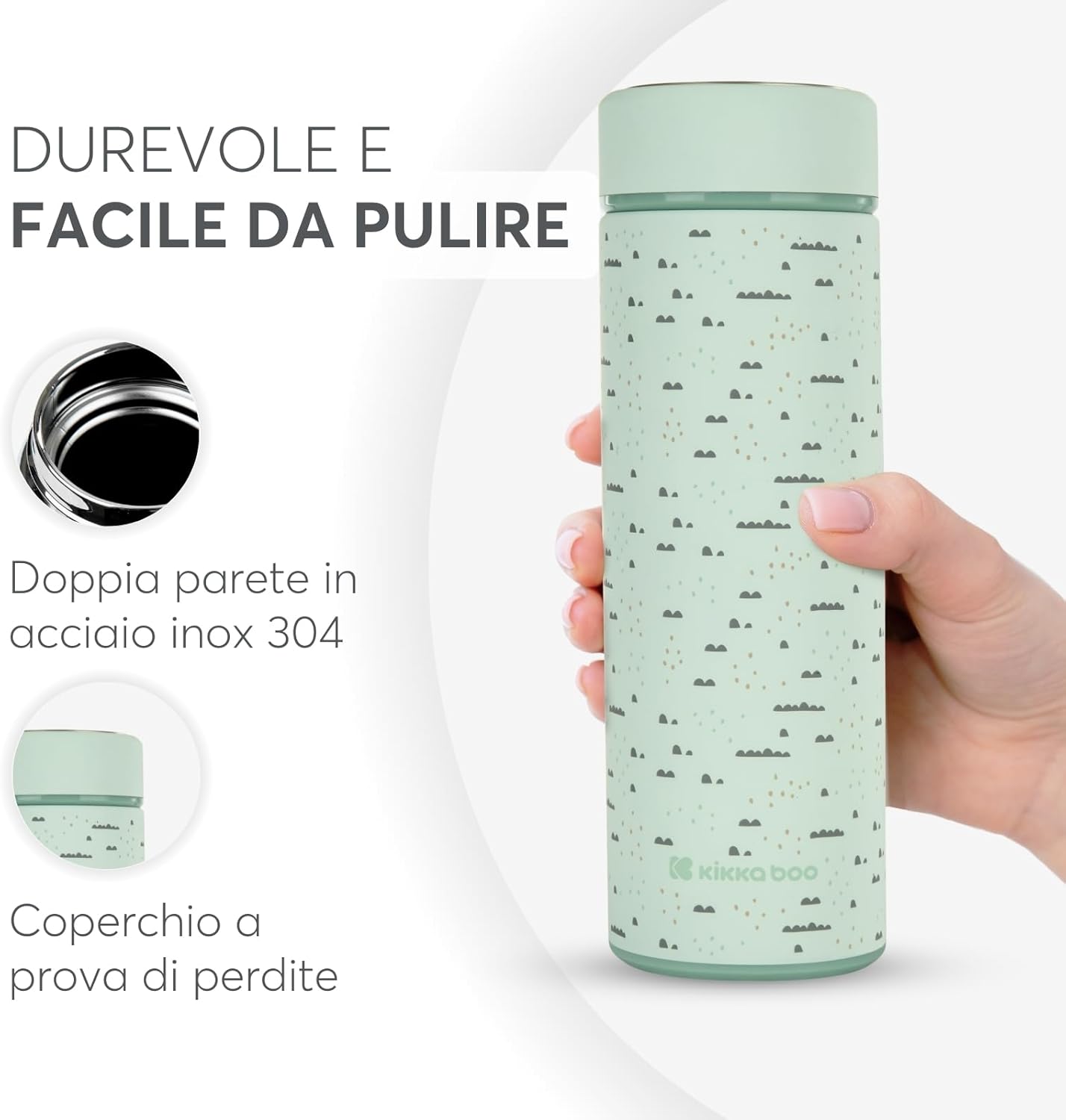 Thumbnail 4 de KikkaBoo Bouteille isotherme Savanna 500 ml – inox 304, filtre thé