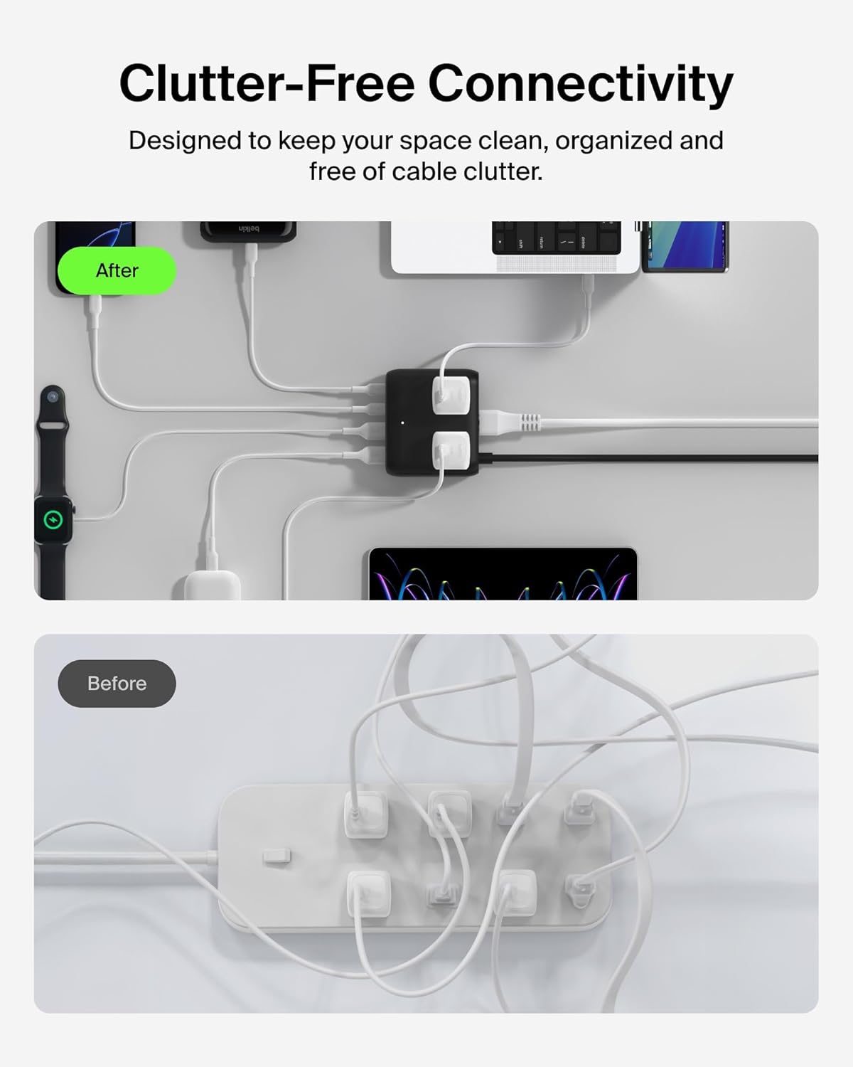 Thumbnail 5 de Belkin GaN Charging Station 70W, 7-in-1 Dual USB-C Charger