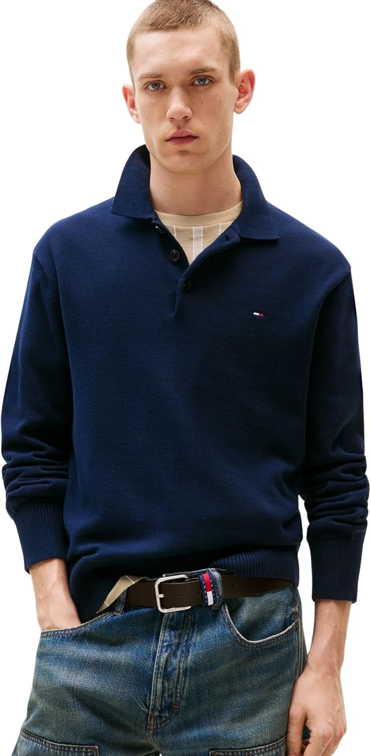Detalle de Tommy Jeans TJM Slim Essential Polo SWTR Pullover Sweater (Pack of 1)