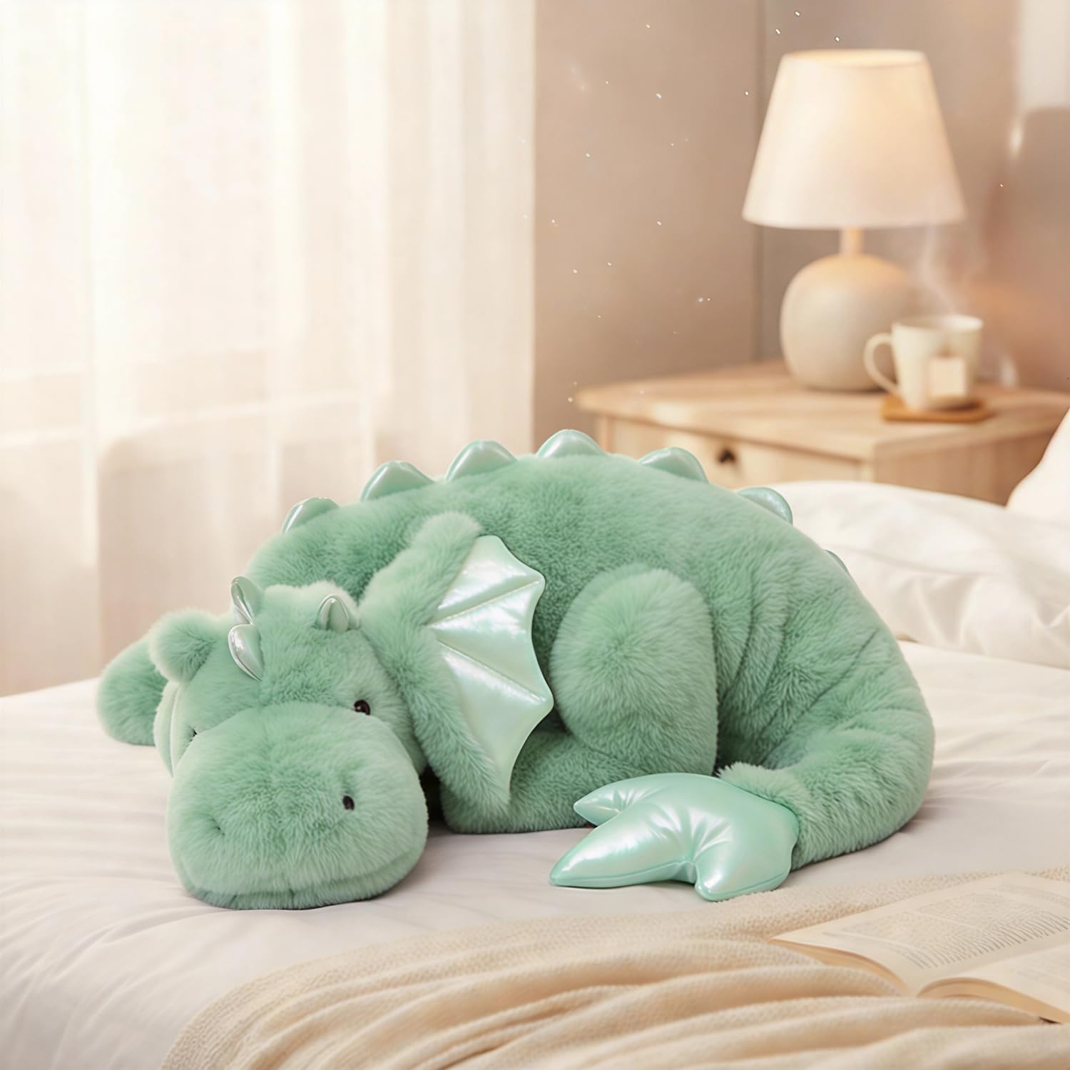 Detalle de ARELUX Large 36in Cute Dragon Plush Pillow: Soft, Safe, Multi-Purpose Cuddly Giant