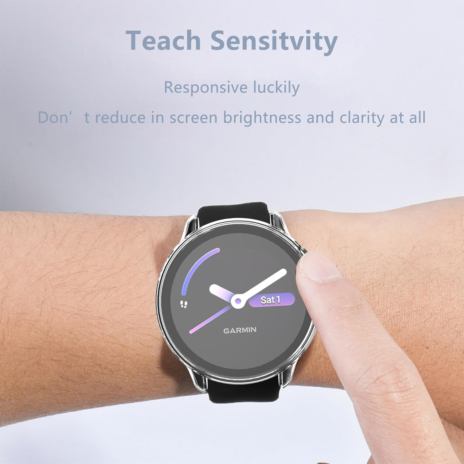 Thumbnail 3 de AOKUMA 2 Pack for Garmin vivoactive 6: 9H Glass Screen Protector with Black Bezel Case