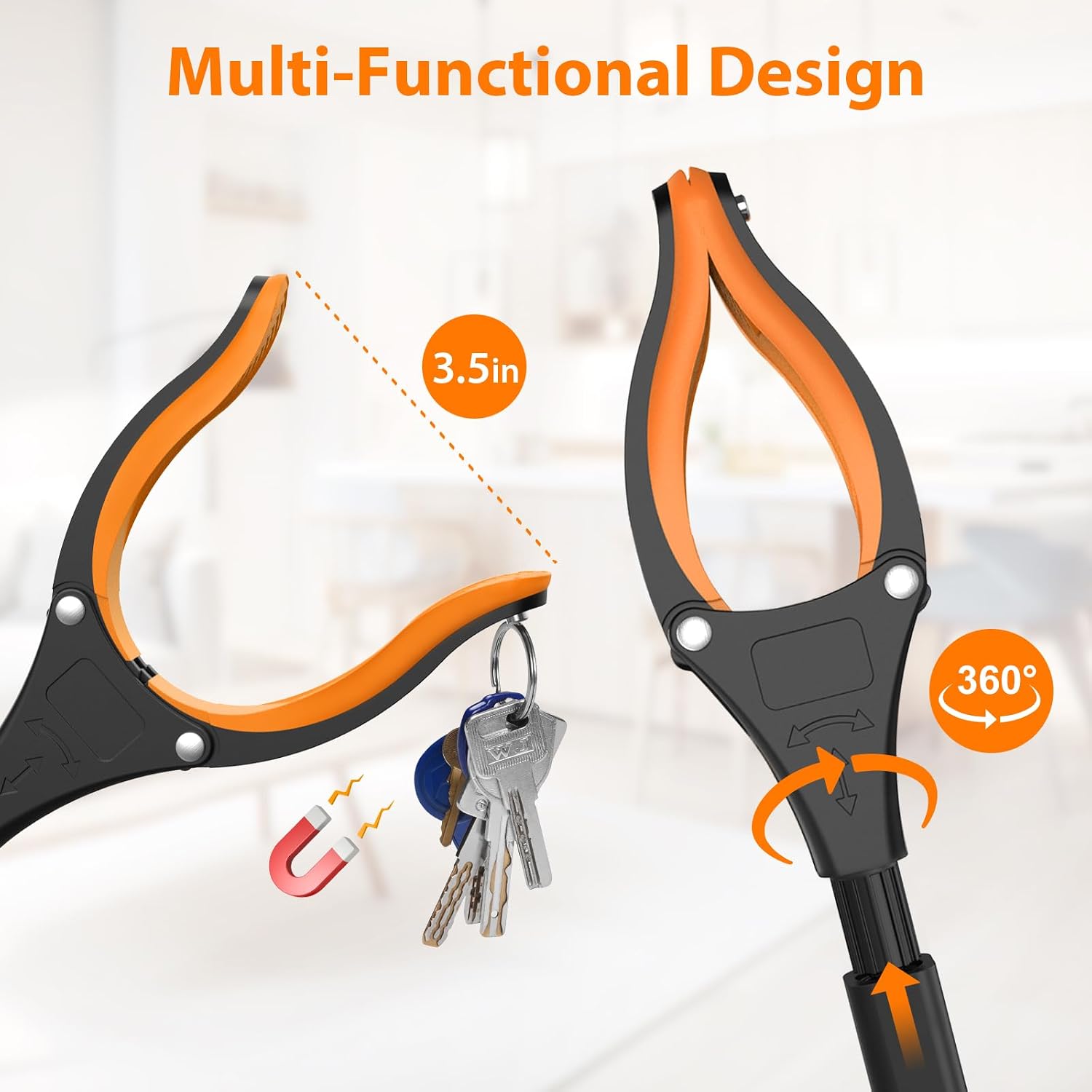 Thumbnail 3 de REWKCY 32-Inch Grabber Reacher, 2-Pack Folding Tool with Rotating Jaw & Magnet