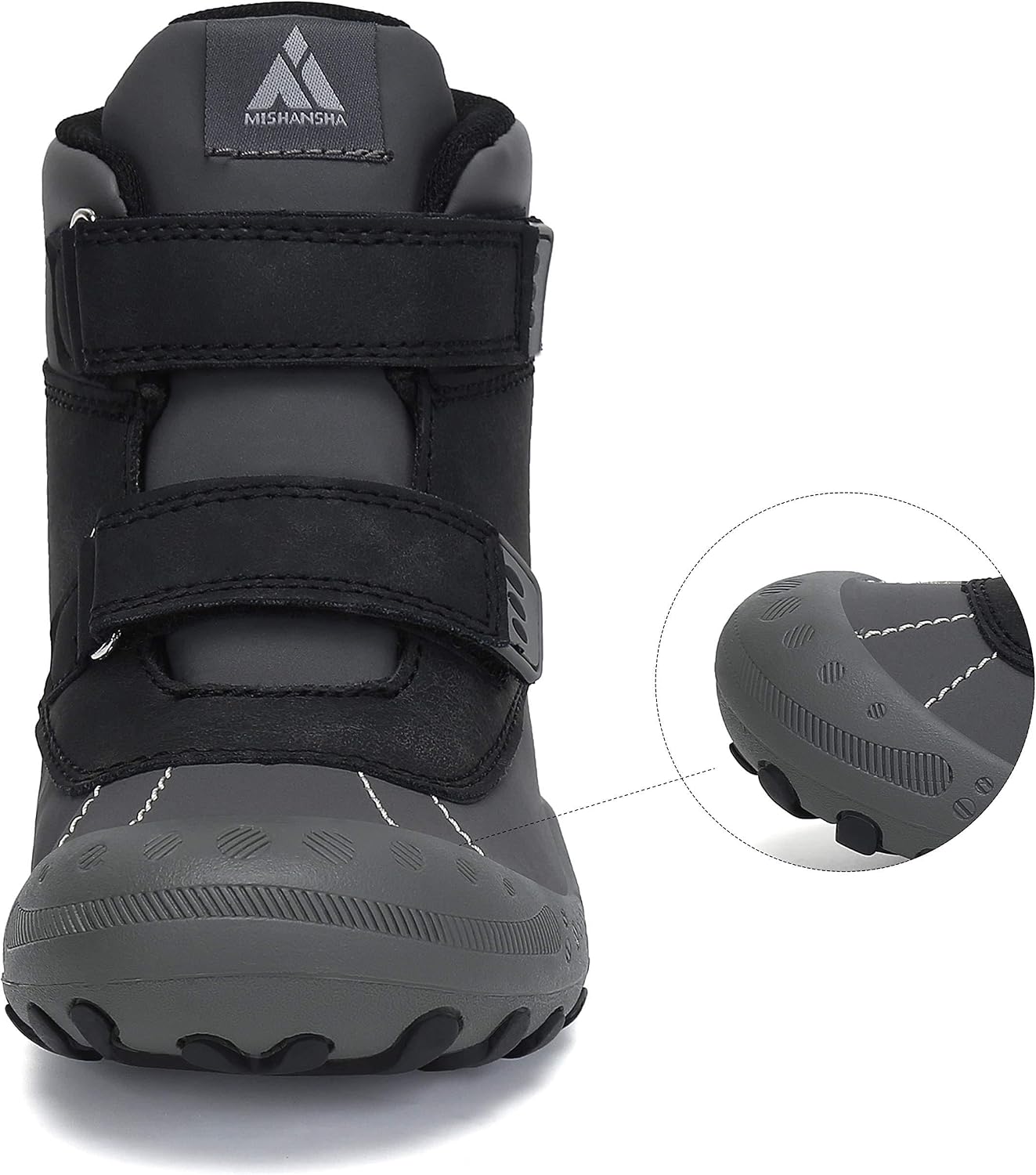 Detalle 2 de Mishansha Kinder Wanderschuhe rutschfest – leichte Trekking-Wanderstiefel für Jungen & Mädchen (Gr. 24–38)