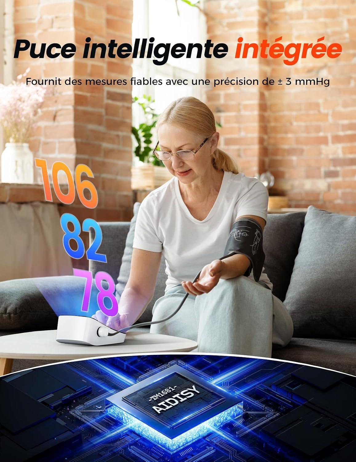 Detalle de Tensiomètre bras professionnel avec écran LED HD