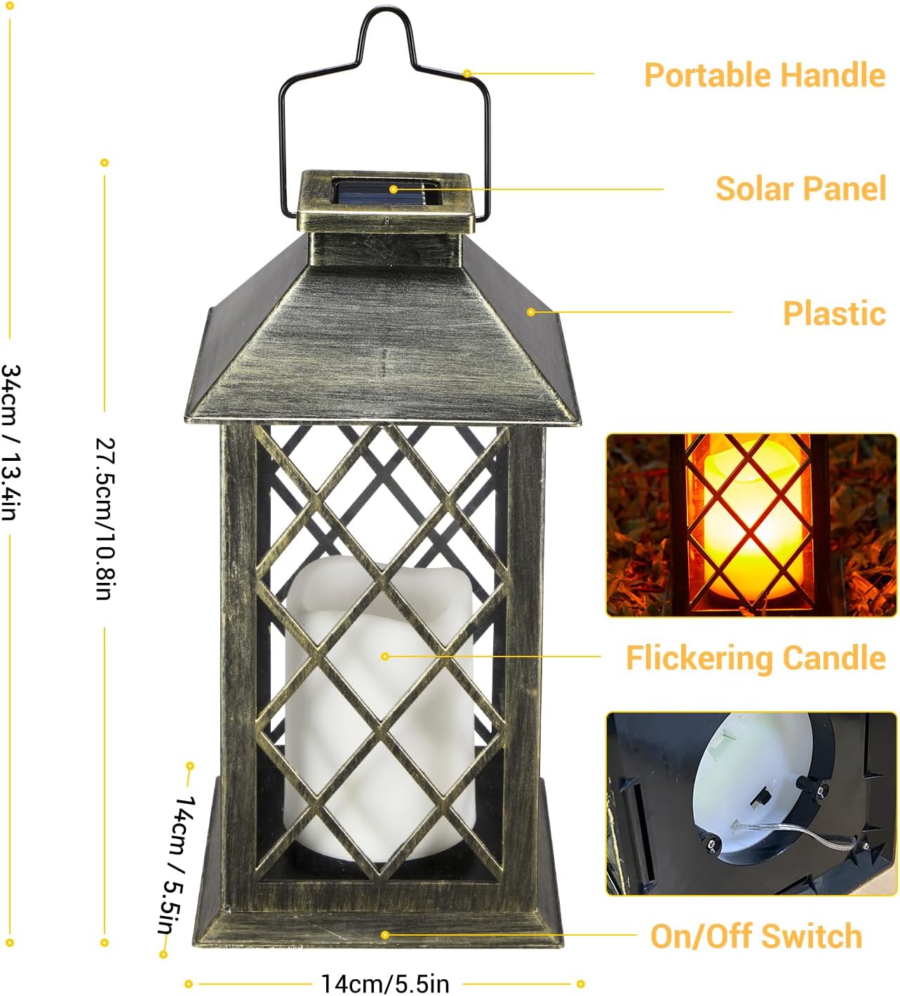 Detalle de OxyLED Solar Lanterns 2 Pack IP44
