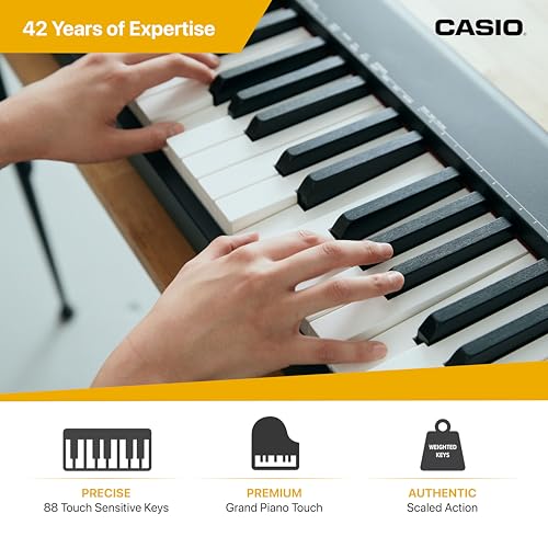 Detalle 2 de Casio CDP-S110BK: Pianoforte digitale a 88 tasti pesati in nero, compatto e versatile