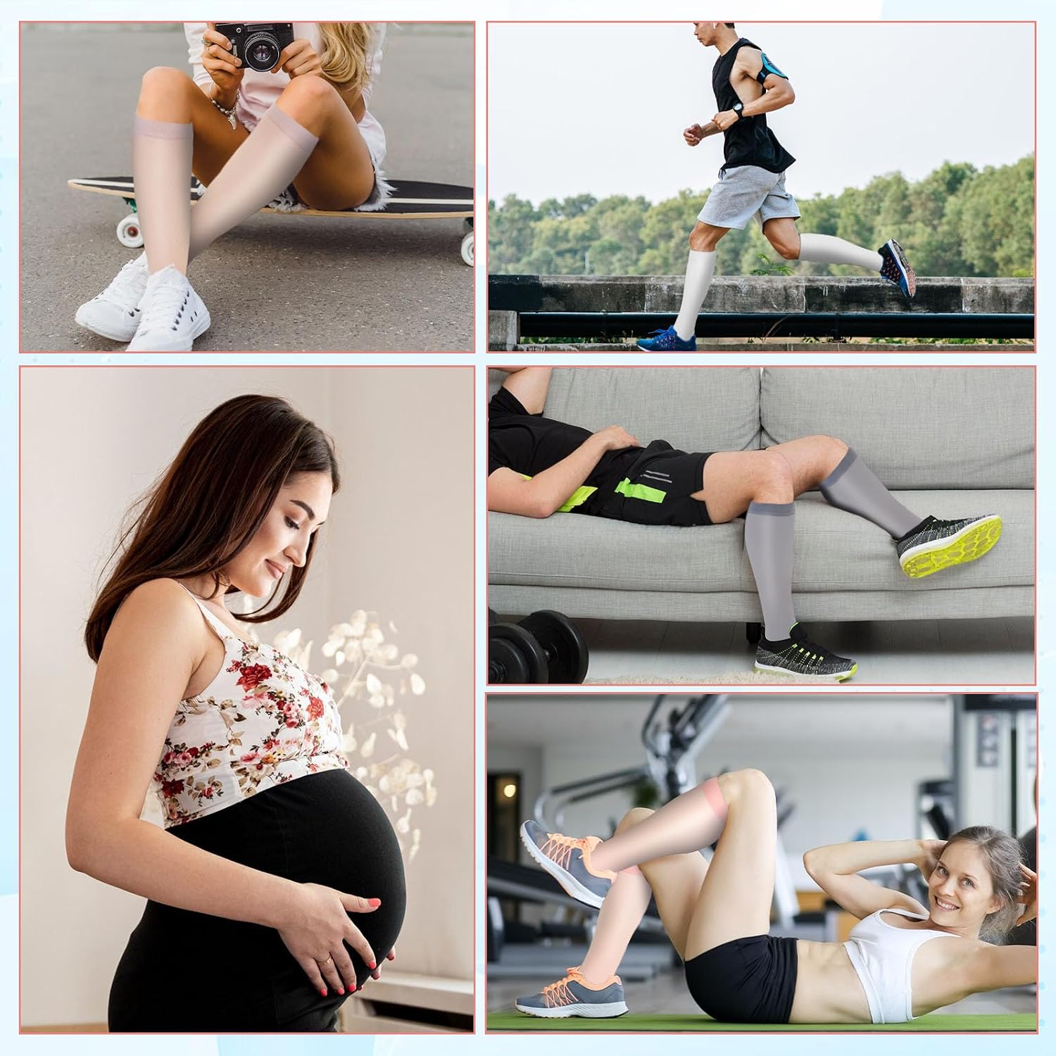 Thumbnail 5 de Compression Socks for Women and Men 6 Pairs
