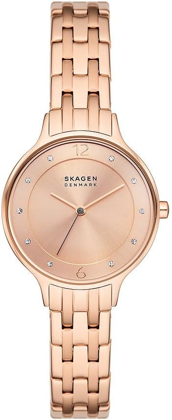 Detalle de Skagen Anita Lille Uhr für Damen – Quarz mit drei Zeigern und Edelstahlband