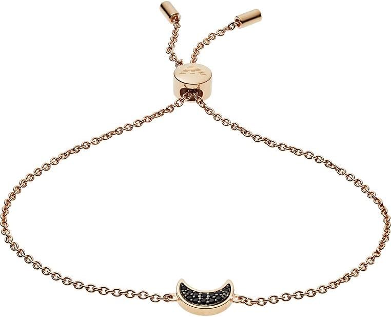 Thumbnail 3 de Emporio Armani Damenarmband aus roségoldfarbenem Sterlingsilber mit Namensplakette und Schiebe- oder Karabinerverschluss