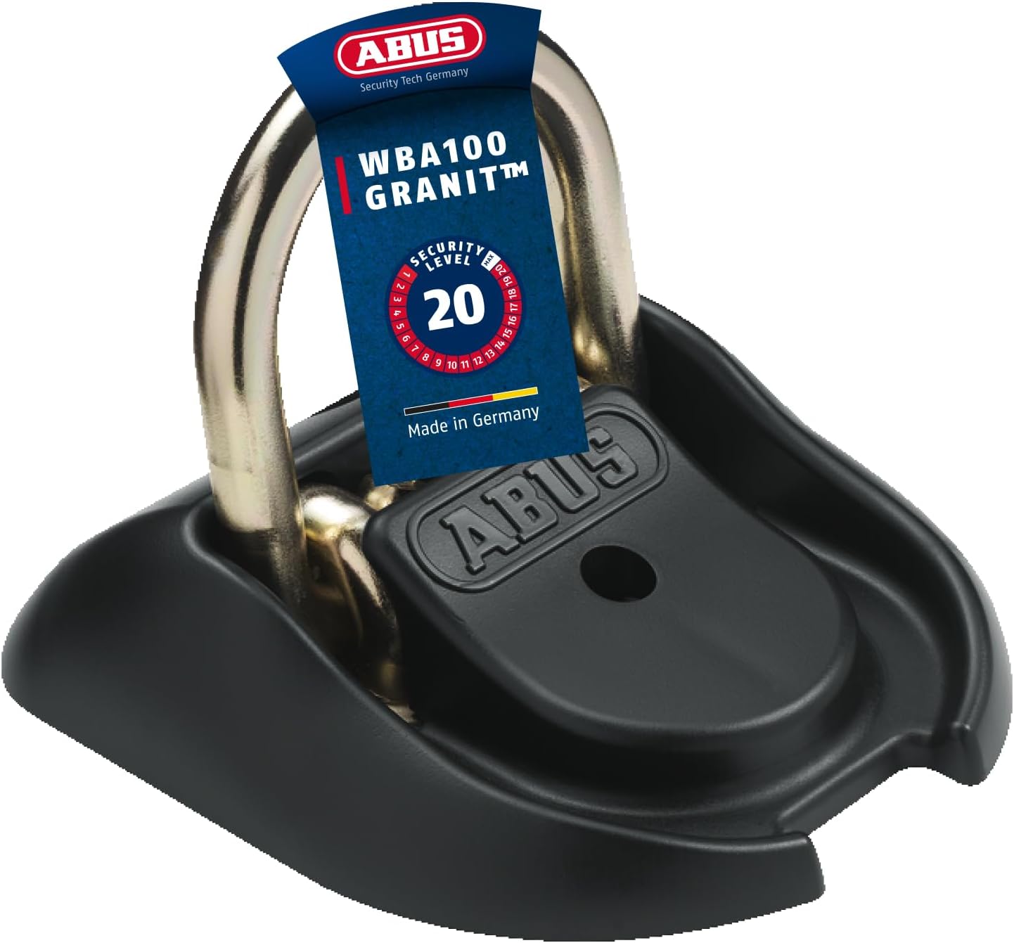 ABUS Granit WBA 100 ancoraggio a parete e pavimento WBA 100, livello di sicurezza 20, nero