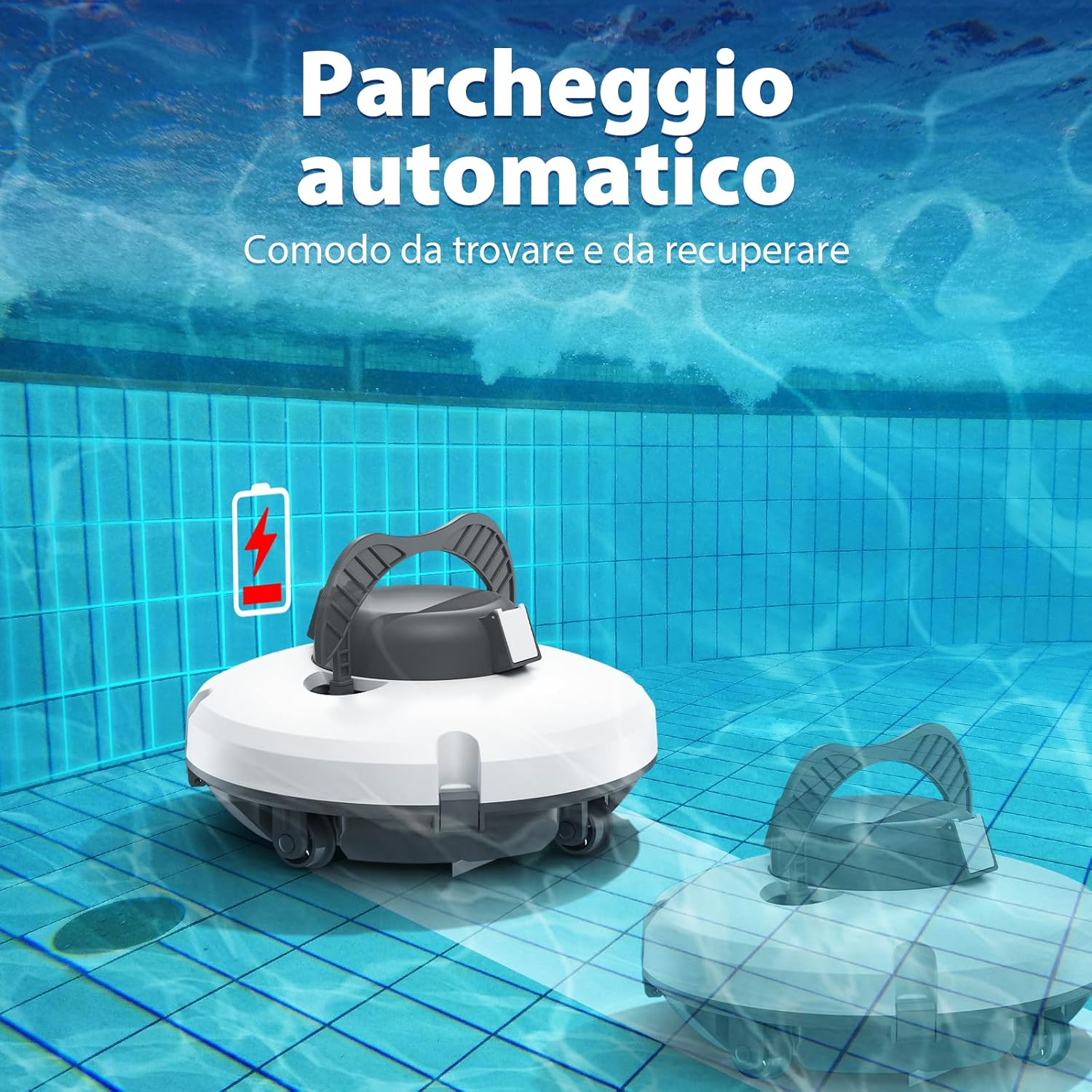 Thumbnail 5 de Redkey Upgrade S100 Robot Piscina: pulizia efficiente fino a 200 minuti per piscine fino a 120 m²