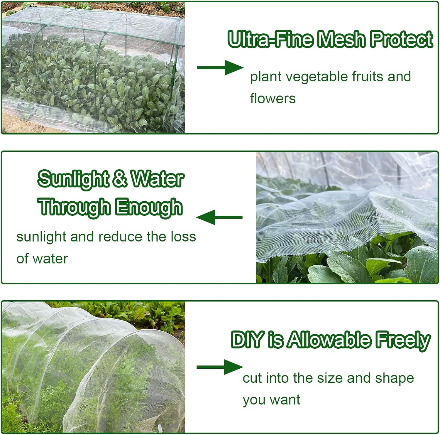 Detalle 2 de YUNSTK garden netting 1 mm mesh
