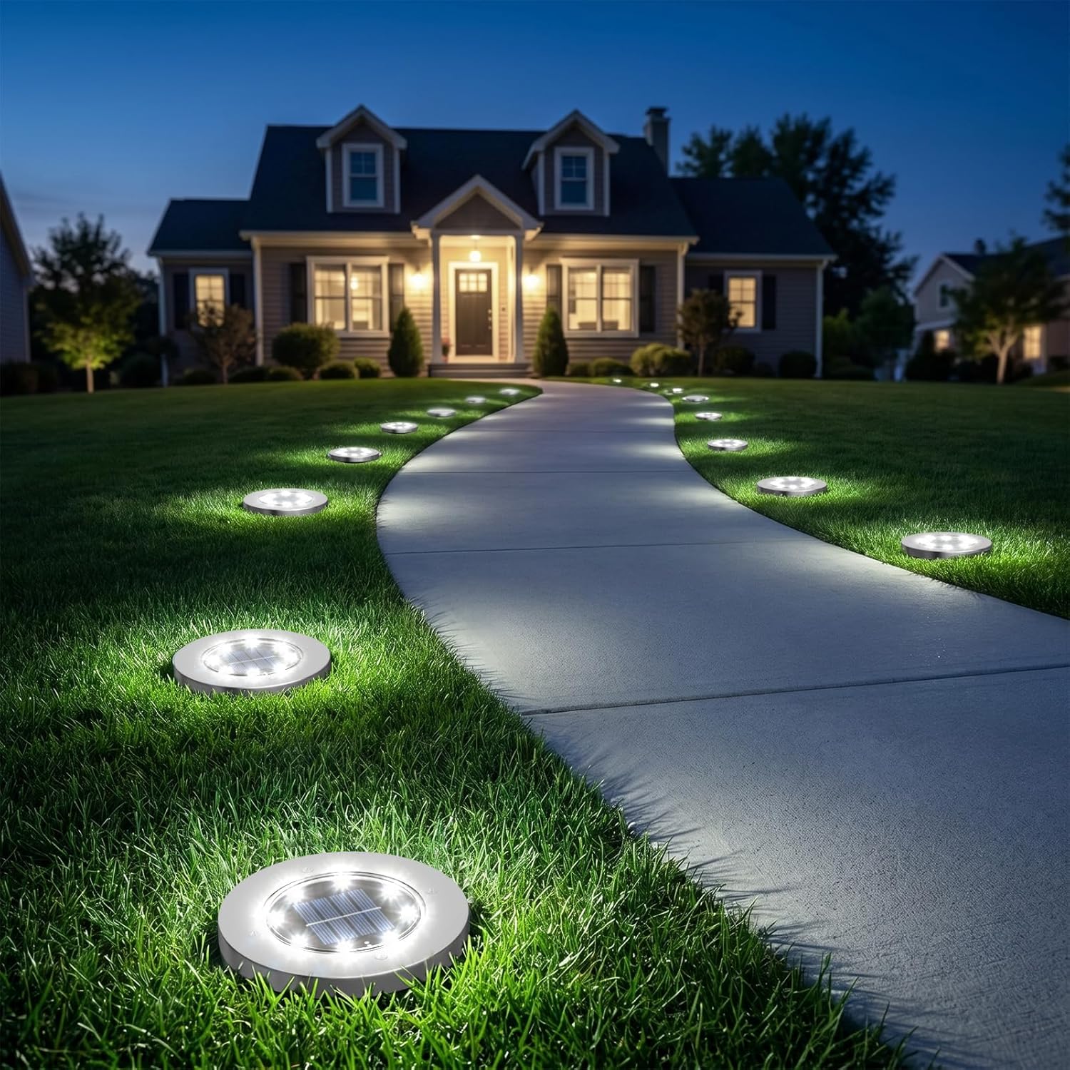 Thumbnail 4 de INCX 4.6-inch Solar Outdoor Lights (12-Pack) with Integrated Light Sensor, IP65, Cold White