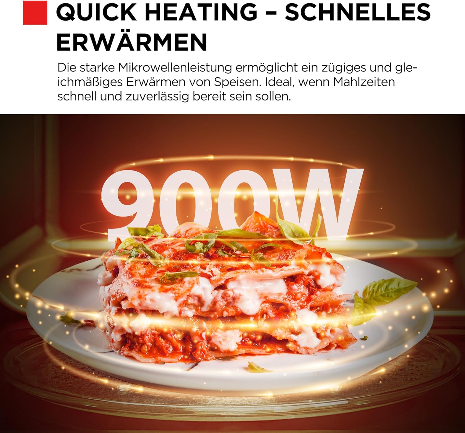 Thumbnail 5 de TOSHIBA MW3-EM23PE(BM) Mini-Mikrowelle mit Spiegeltür, 23 Liter, 800 W und Digitalsteuerung