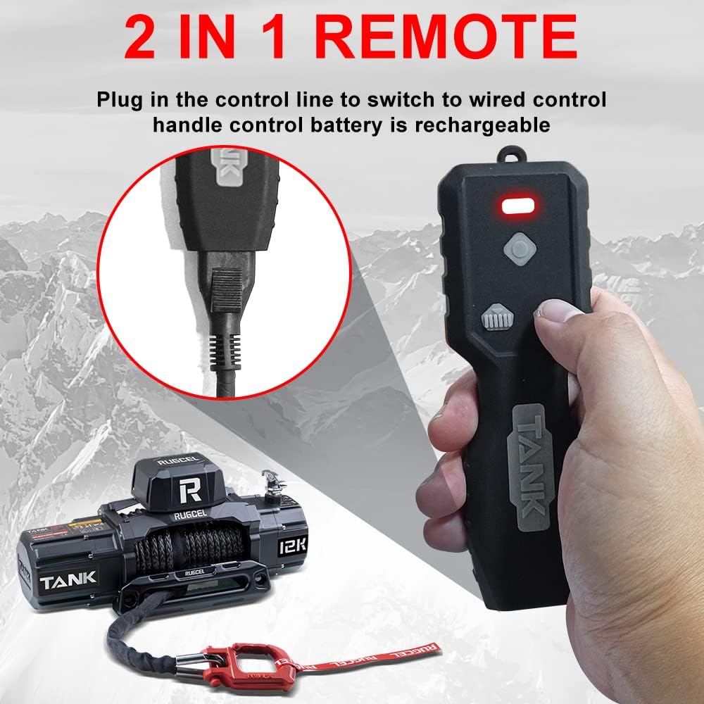 Thumbnail 2 de RUGCEL WINCH 12000lb Waterproof Electric Winch 85' Rope